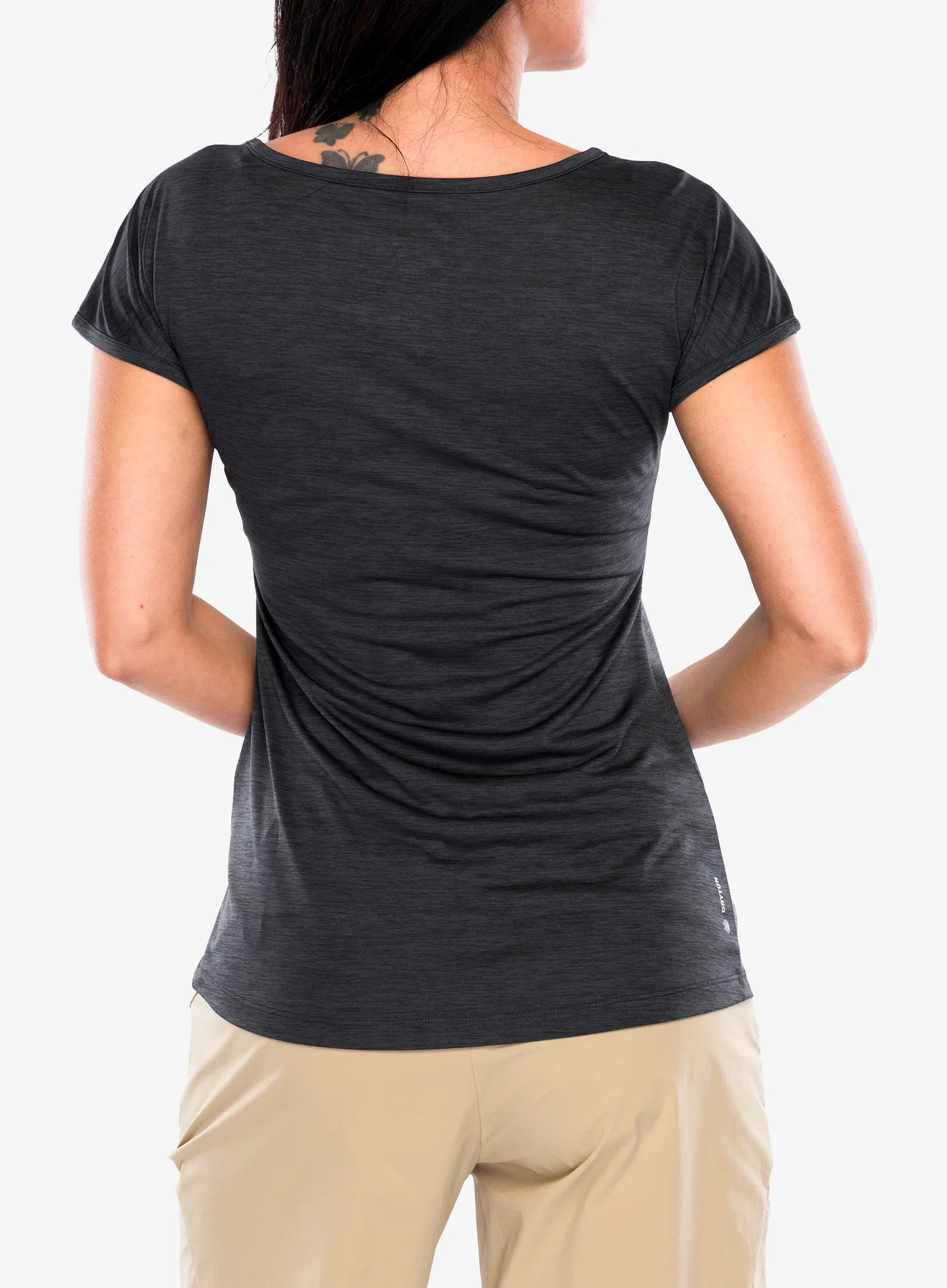 Ženska majica Salewa Puez Melange Dry S/S Tee - black out melange