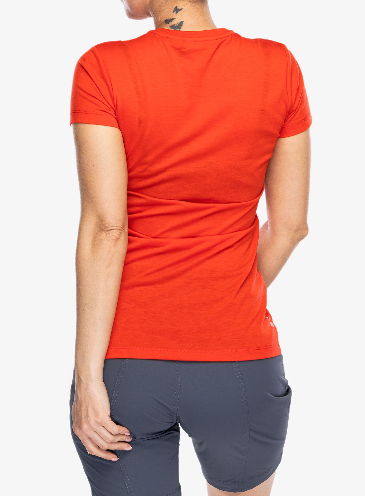 Ženska majica Salewa Solid Dry S/S Tee - flame new logo