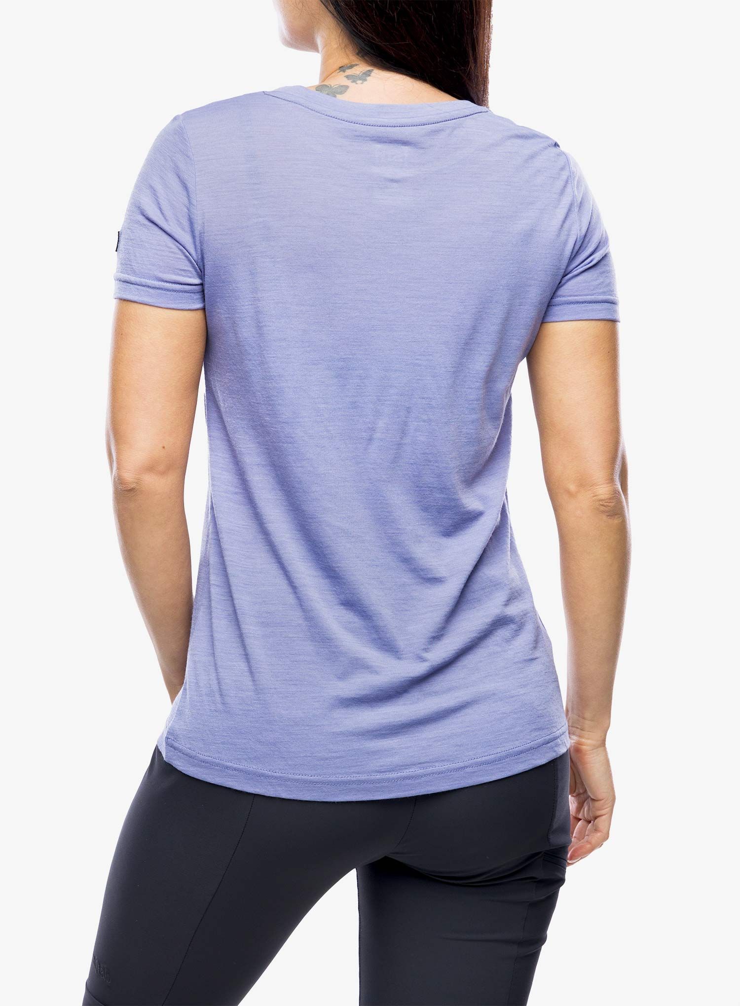 Ženska majica Super.natural Arabesque Tee - blue violet/fresh white