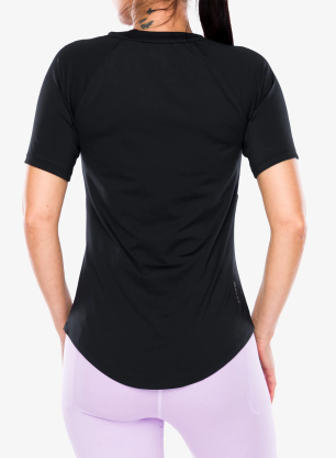 Ženska majica Under Armour Rush SS - black/iridescent
