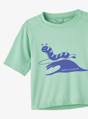 Otroška majica Patagonia Cap SW T-Shirt - caterpillar chill/rinsed green