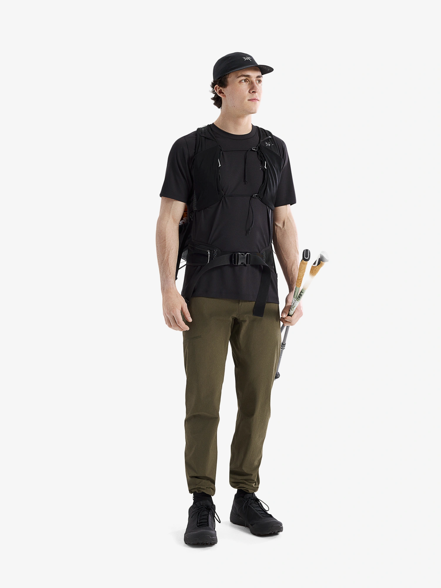 Majica za tek Arcteryx Cormac Crew SS - black