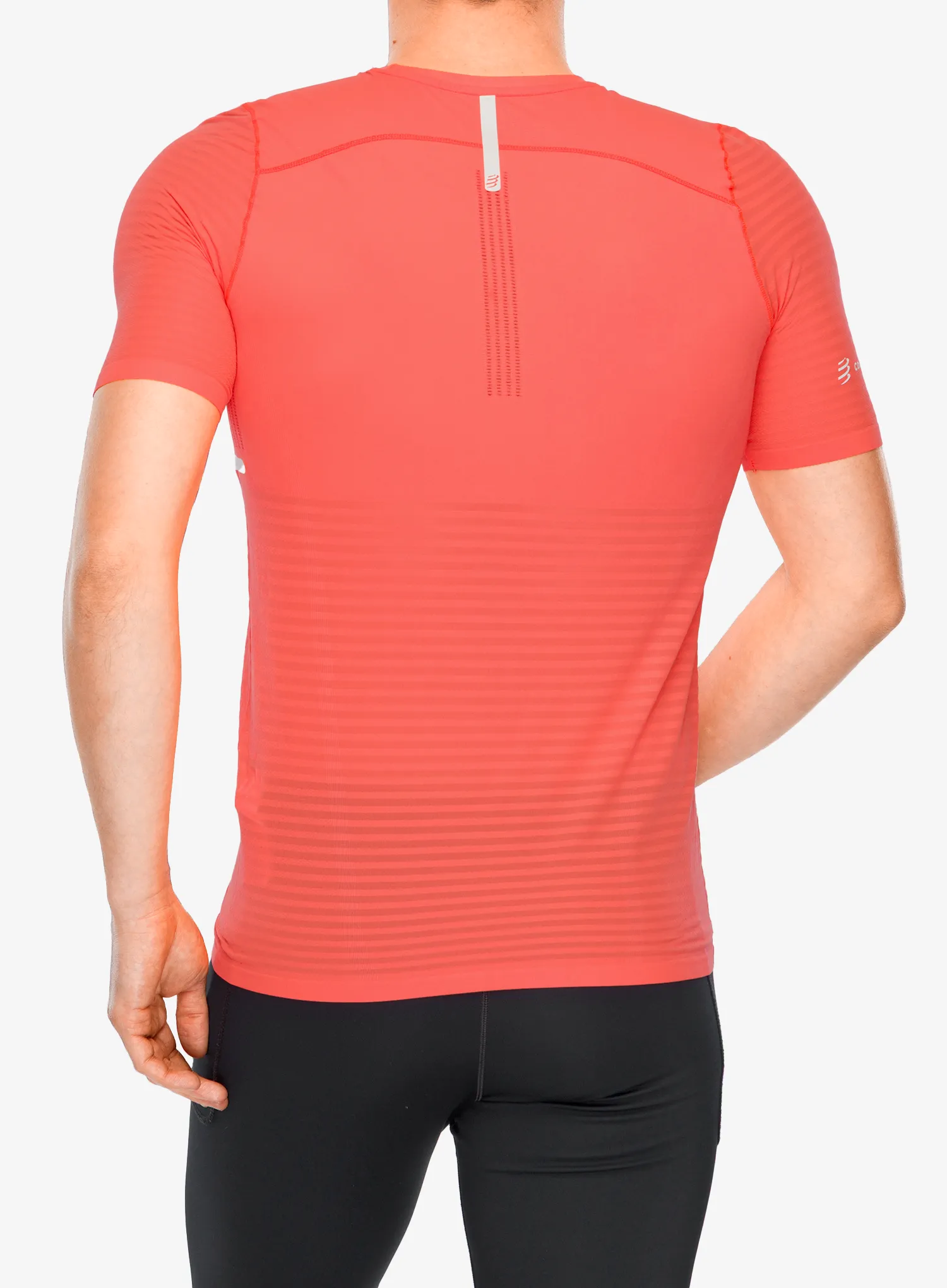 Majica za tek Compressport Pro Racing S/S Tshirt - fluo red