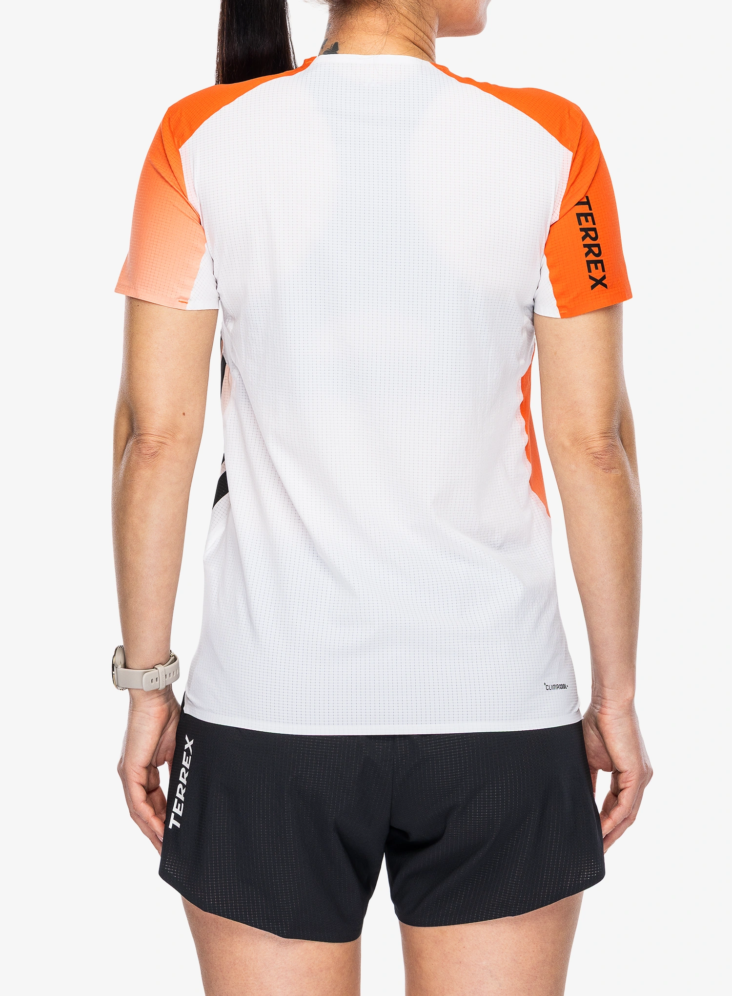 Ženska tekaška majica adidas TERREX Xpr Pro Tee - white/semi impact orange