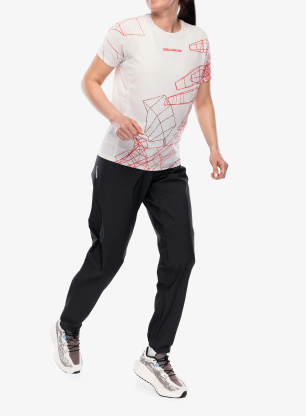 Ženska tekaška majica Salomon S/Lab Speed Tee - lilac ash/fiery red