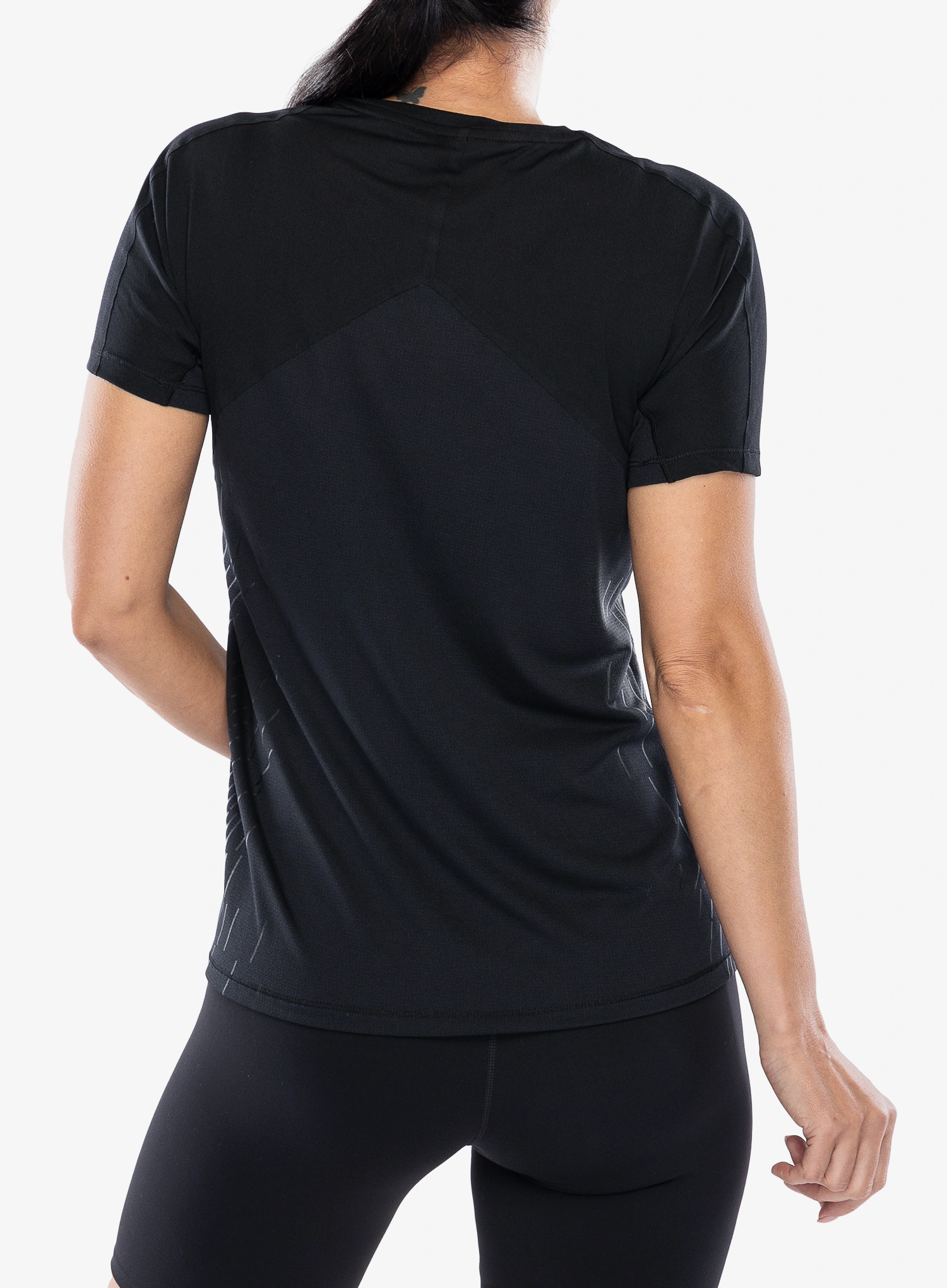 Ženska tekaška majica Salomon Sense Aero S/S Tee GFX - deep black