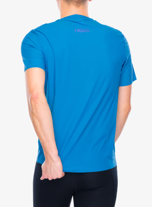 Majica za tek Hoka Performance Run Short Sleeve - hoka blue