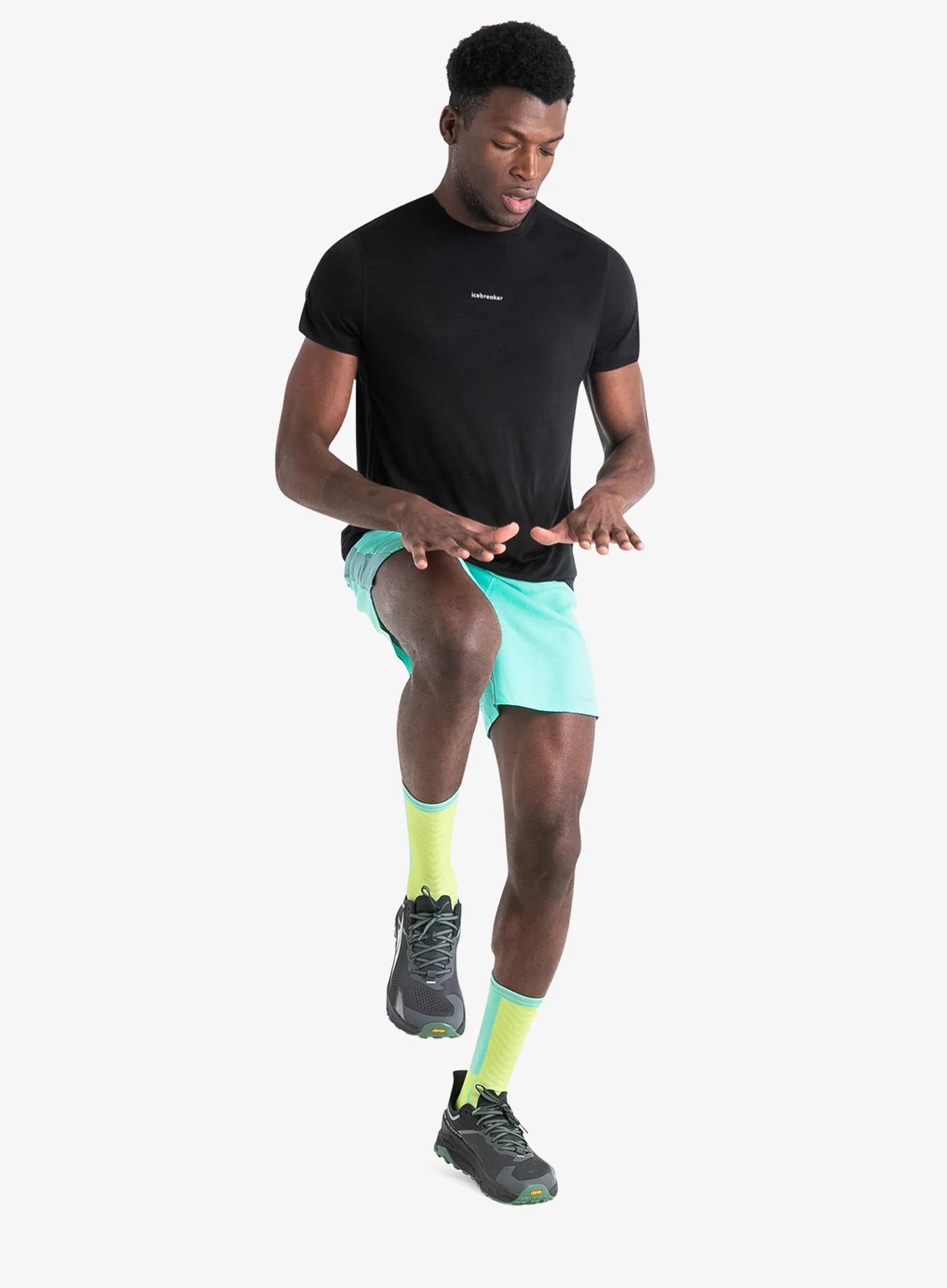 Majica za tek Icebreaker Merino 125 Cool-Lite Speed SS Tee - black