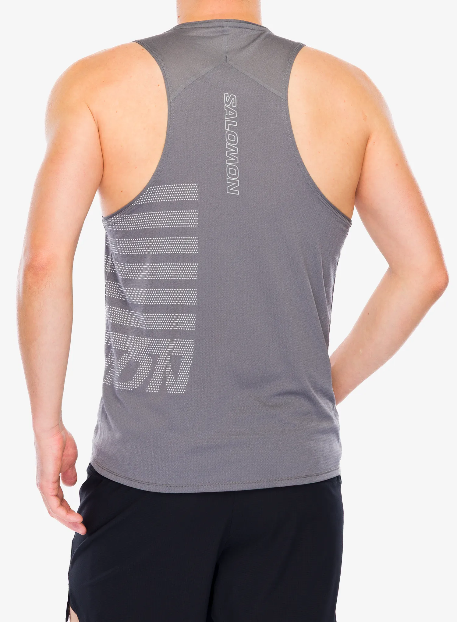 Majica za tek Salomon Sense Aero Singlet GFX - castel