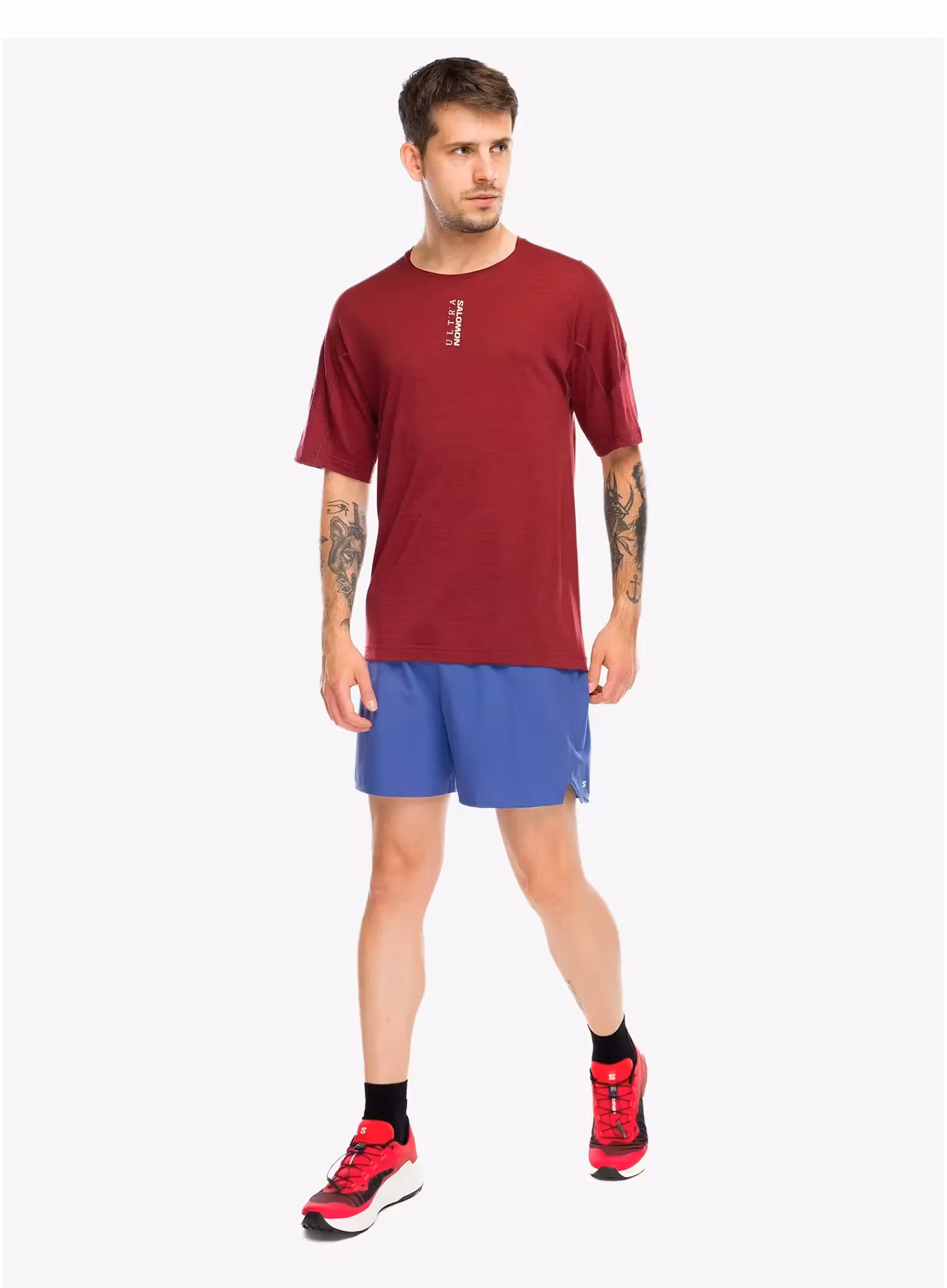 Majica za tek Salomon Ultra S/S Tee - syrah