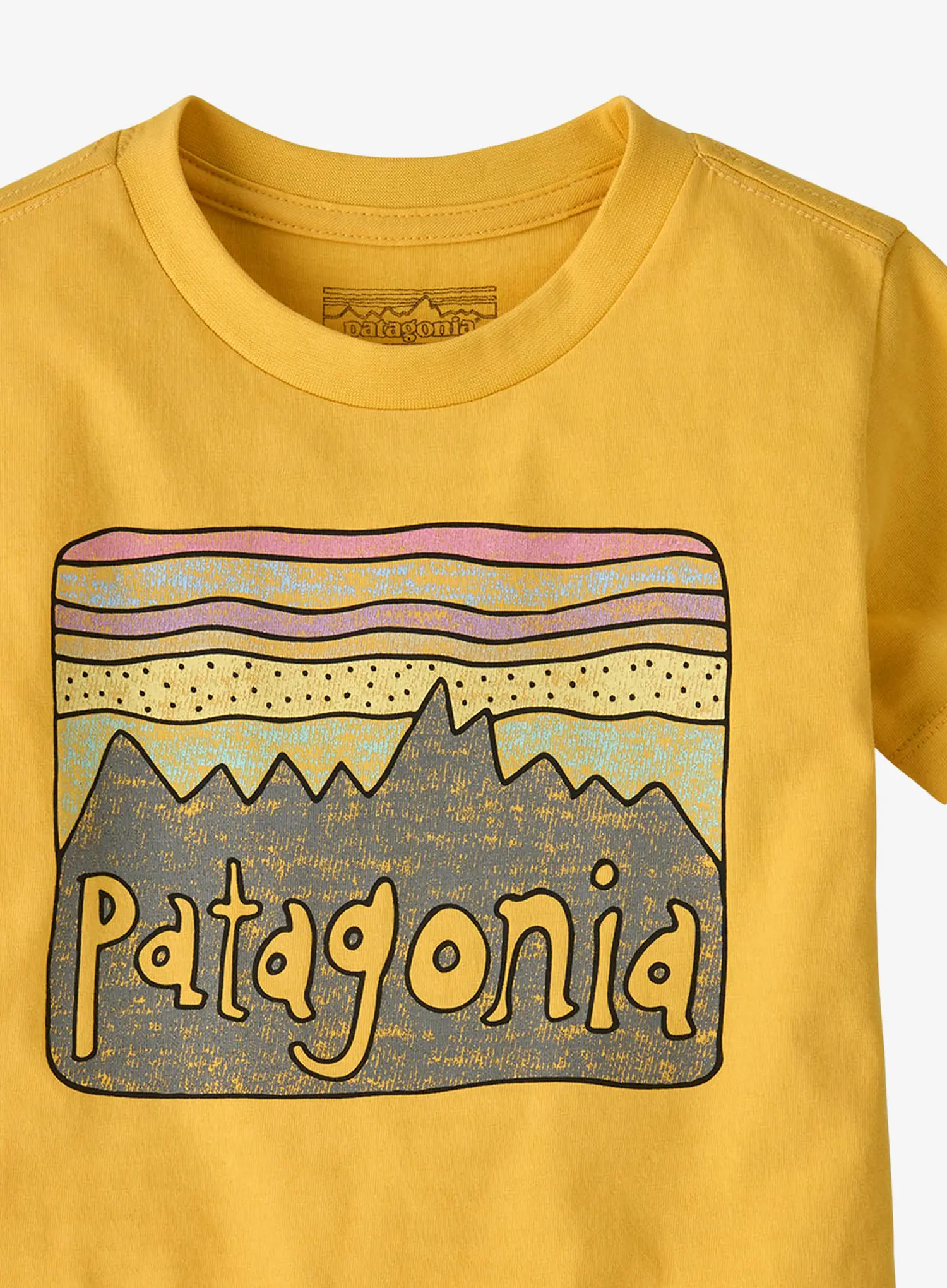 Otroška majica Patagonia Baby Fitz Roy Skies T-Shirt - nectar yellow