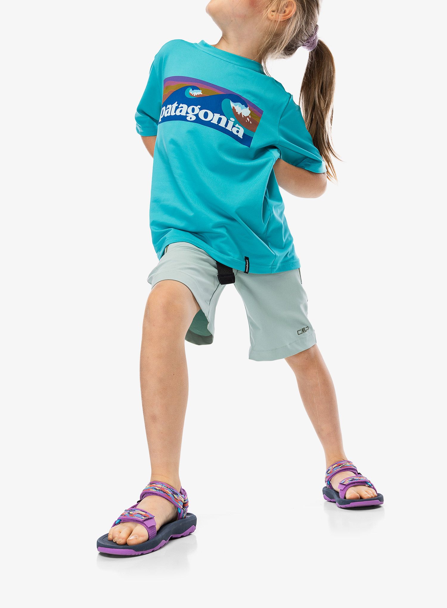 Otroška majica Patagonia Cap SW T-Shirt - boardshort/blue