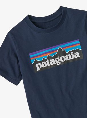 Otroška majica Patagonia P-6 Logo T-Shirt - new navy