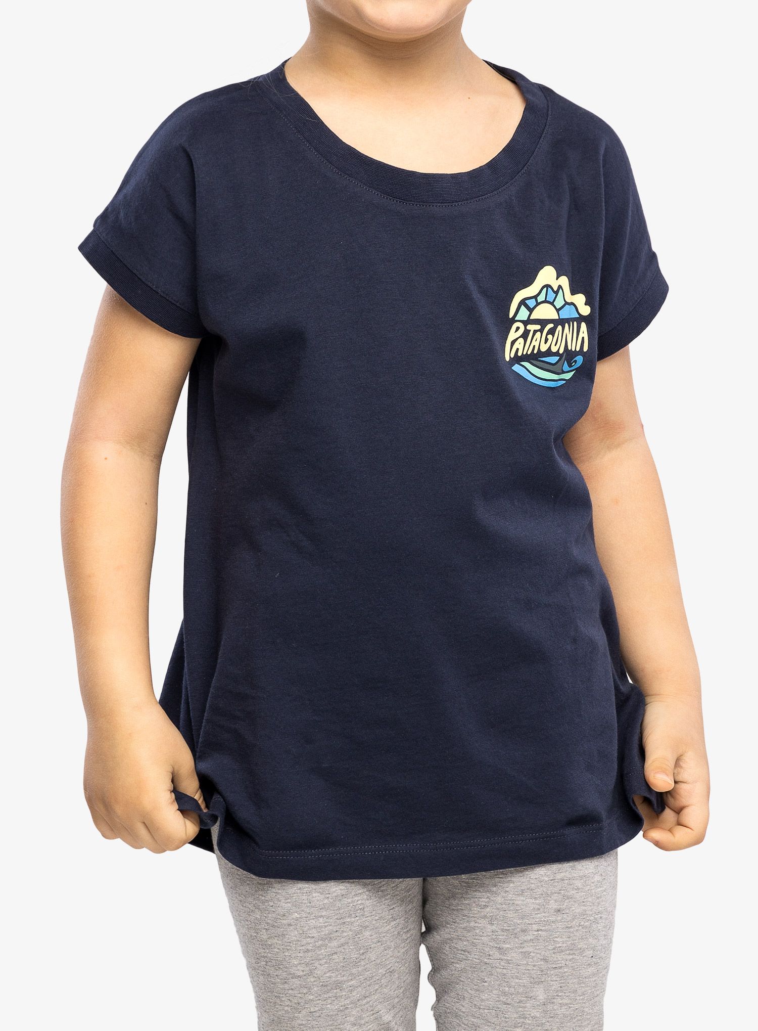 Dekliška majica Patagonia Regenerative Organic Certified Cotton Graphic T-Shirt - new navy