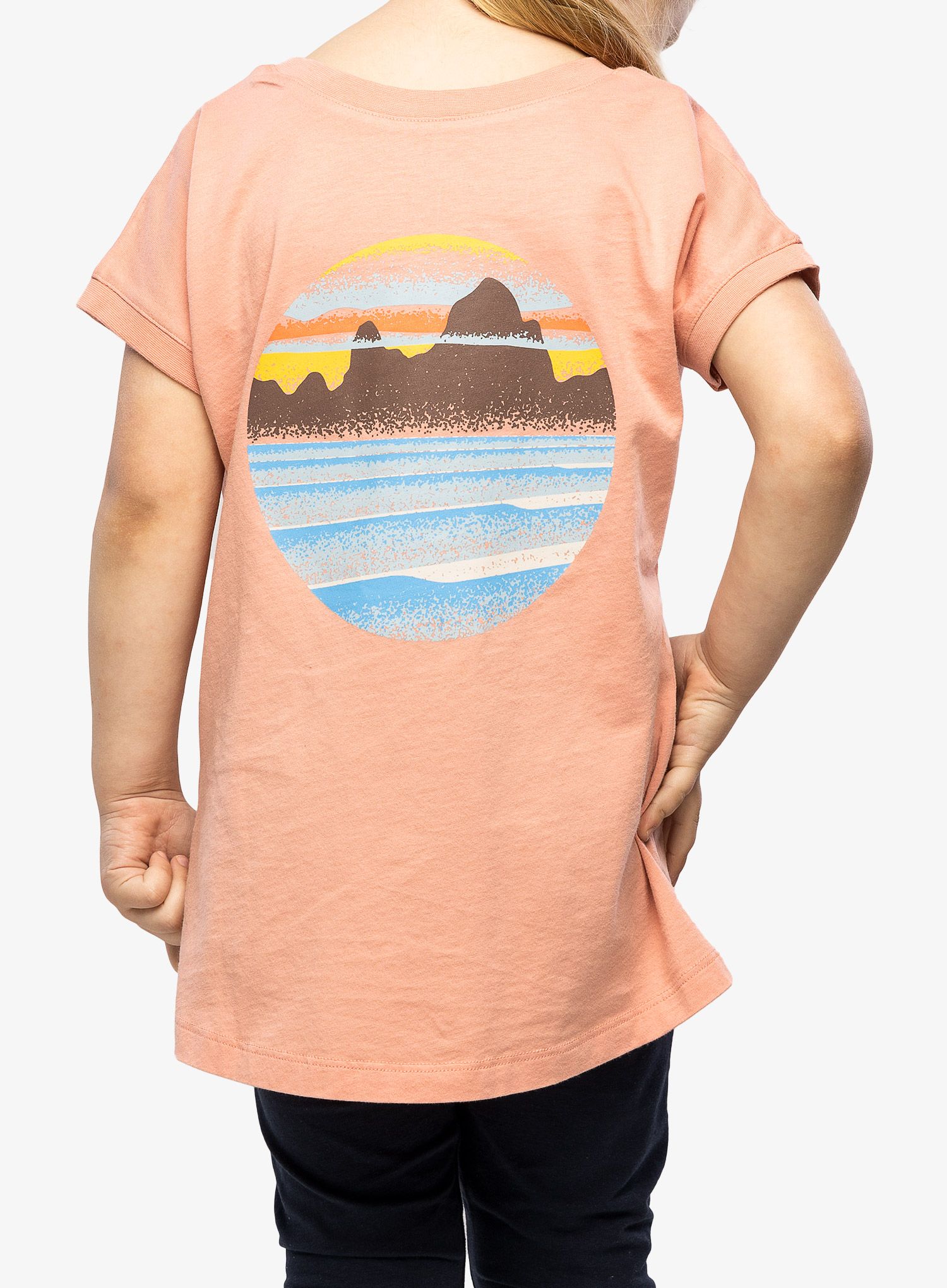 Dekliška majica Patagonia Regenerative Organic Certified Cotton Graphic T-Shirt - sunfade pink