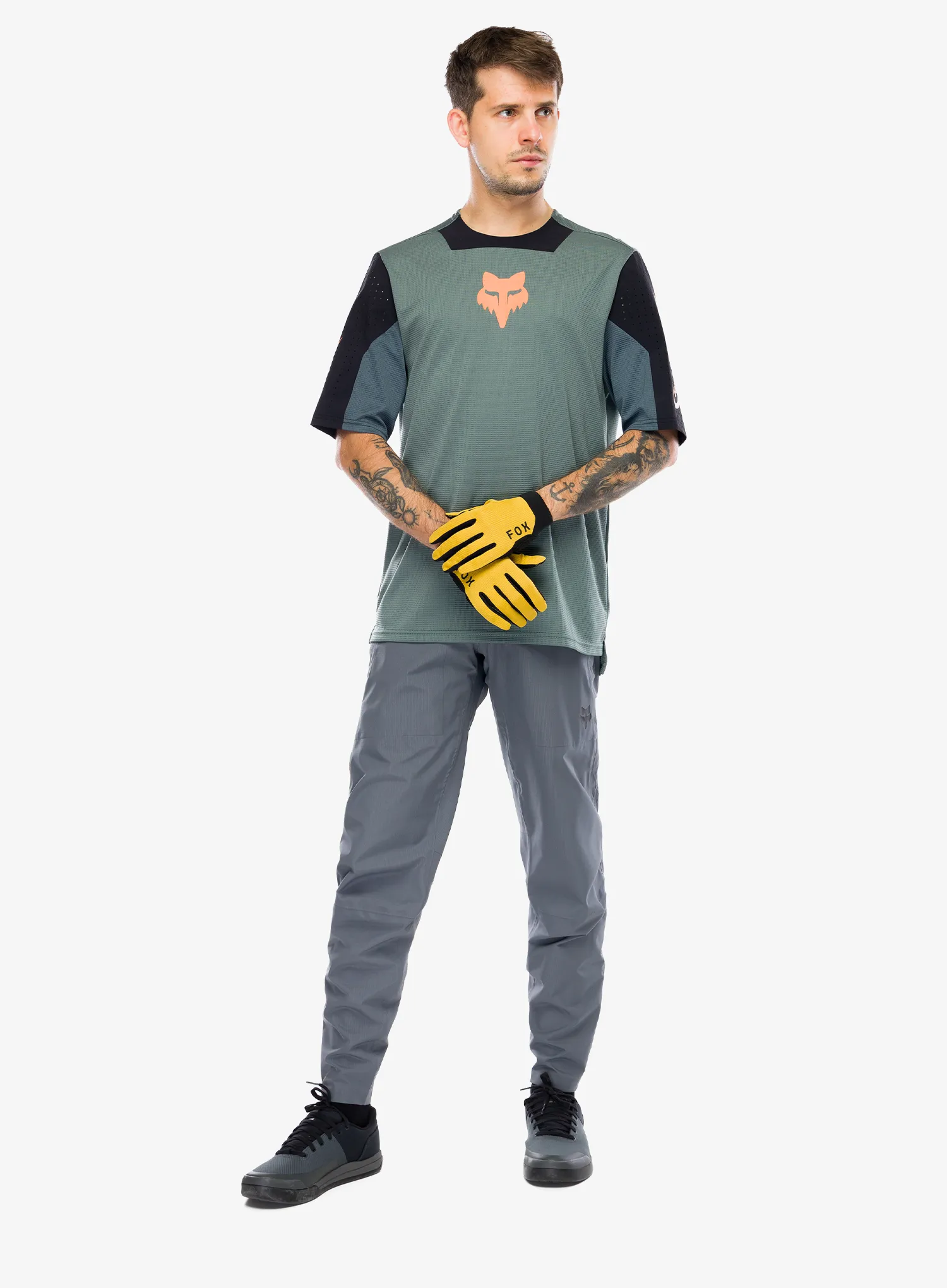 Majica enduro Fox Defend SS Jersey Creation - sage
