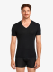 Moška majica Icebreaker Anatomica S/S V - black/monsoon