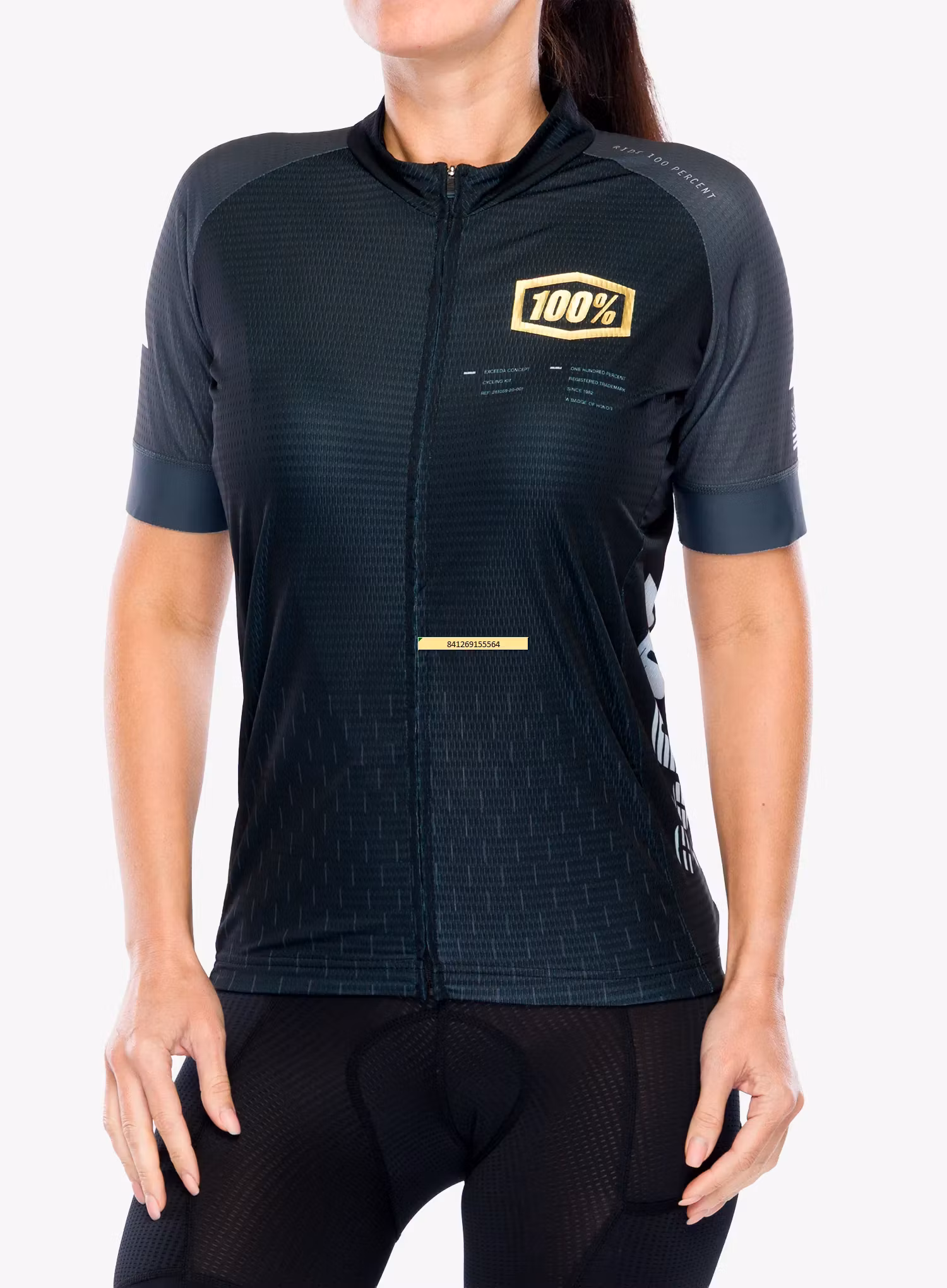 Kolesarska majica 100% Exceeda Jersey - black/charcoal