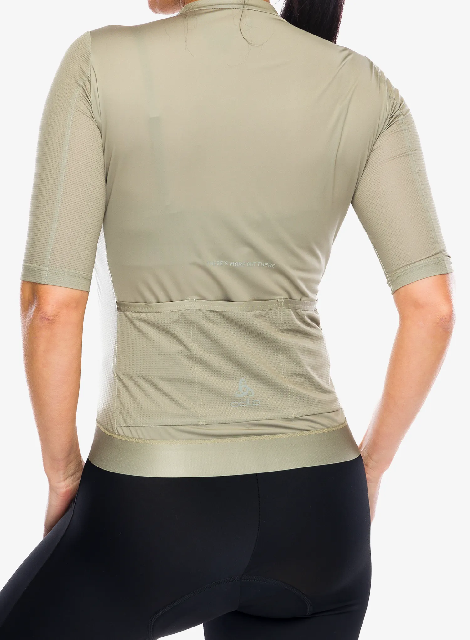 Ženska kolesarska majica Odlo Explorer Pro T-Shirt S/U Collar S/S Full Zip - vetiver