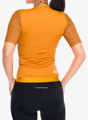 Ženska kolesarska majica POC Cadence Jersey - bauxite brown