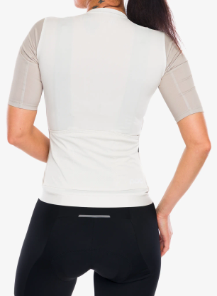 Ženska kolesarska majica POC Cadence Jersey - okenite off white