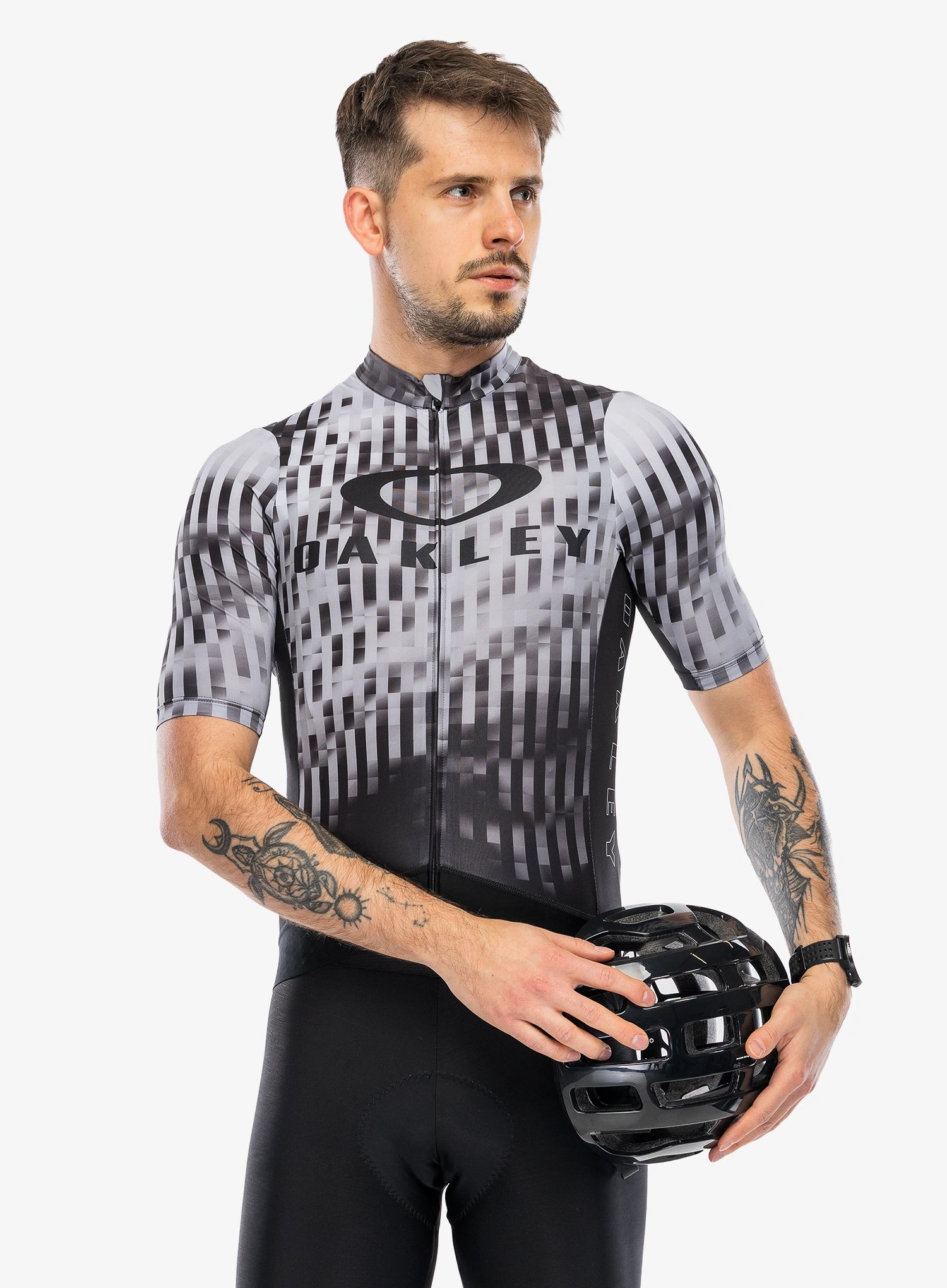 Kolesarska majica Oakley Icon Training Jersey - black glitch print