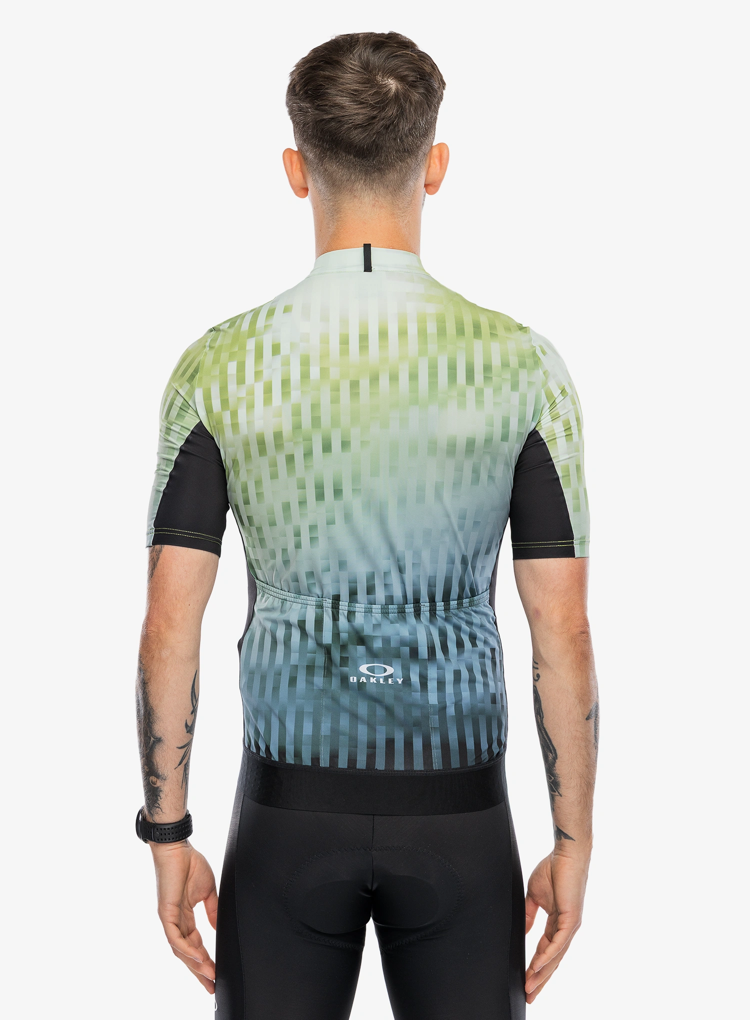 Kolesarska majica Oakley Icon Training Jersey - green glitch print