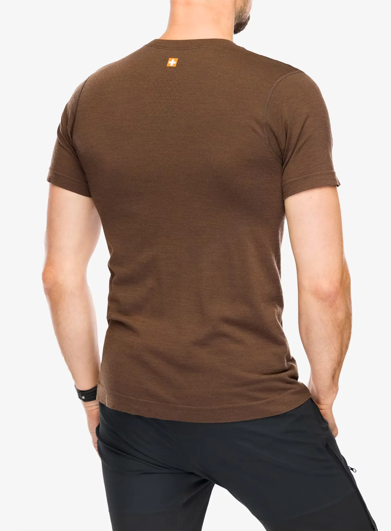 Merino majica Brubeck Outdoor Wool Pro T-Shirt - brown/mountains