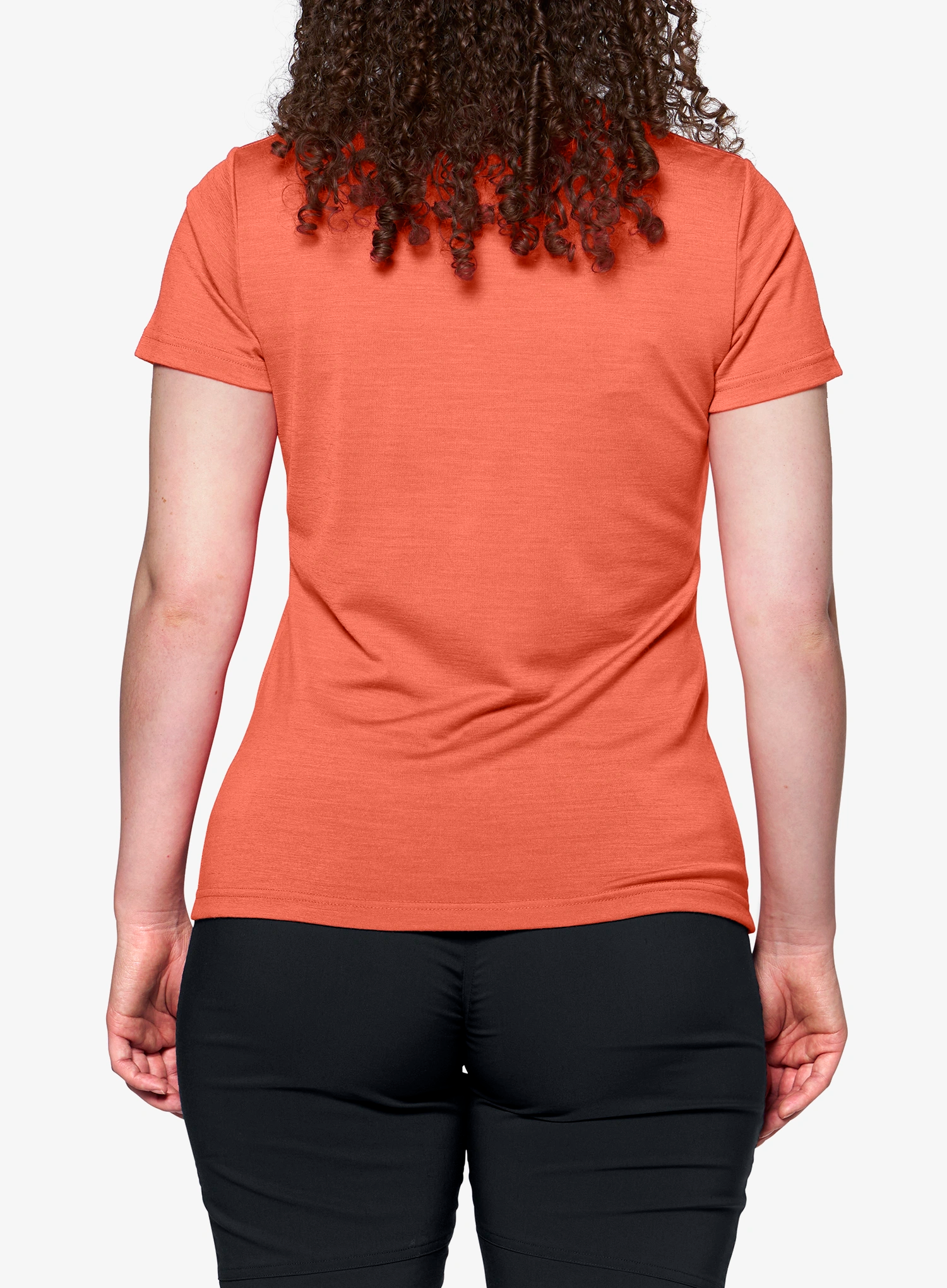 Ženska merino majica Devold Classic Summit Tee - coral