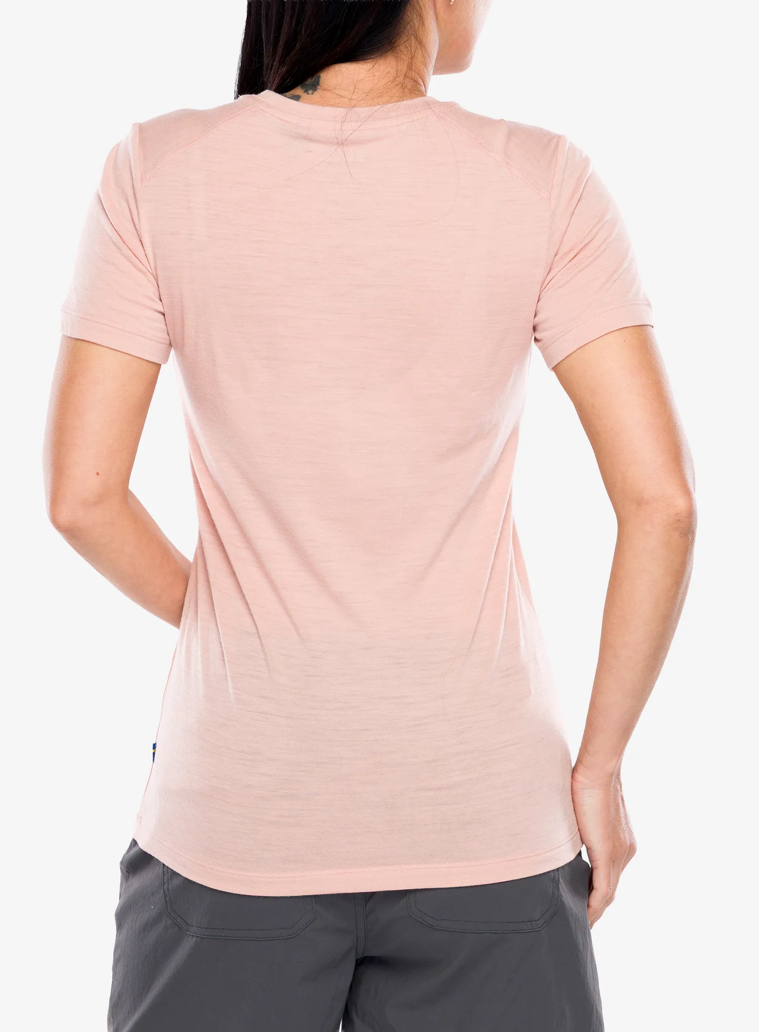 Ženska merino majica Fjallraven Abisko Wool Fox SS - chalk rose/port