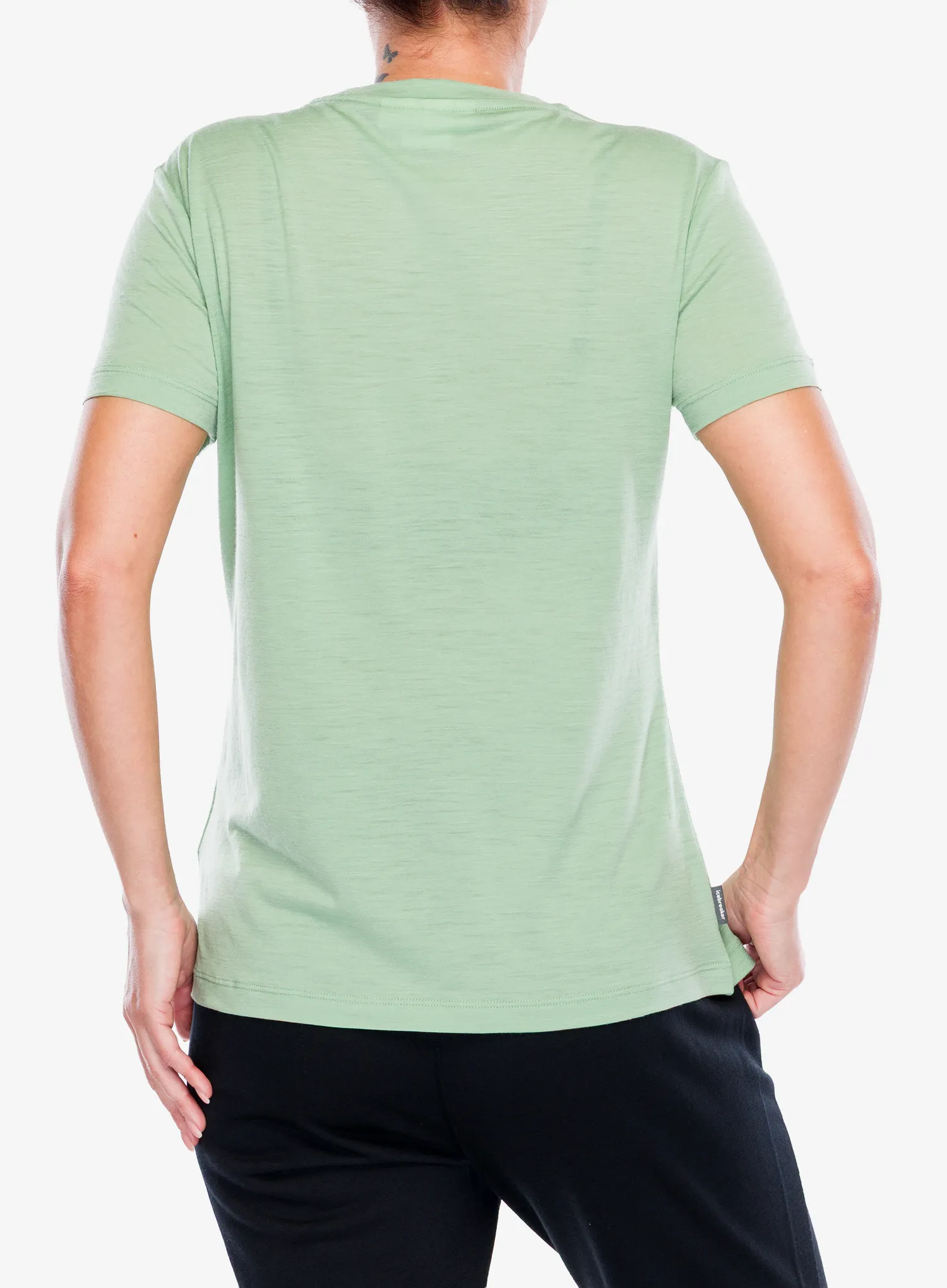 Ženska merino majica Icebreaker Merino 150 Tech Lite SS Tee Sunrise Sumit - seaglass