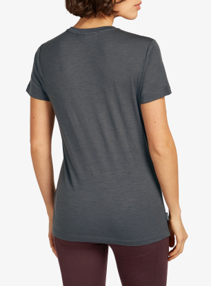 Ženska merino majica Icebreaker Merino 150 Tech Lite SS Tee Terrain - obsidian