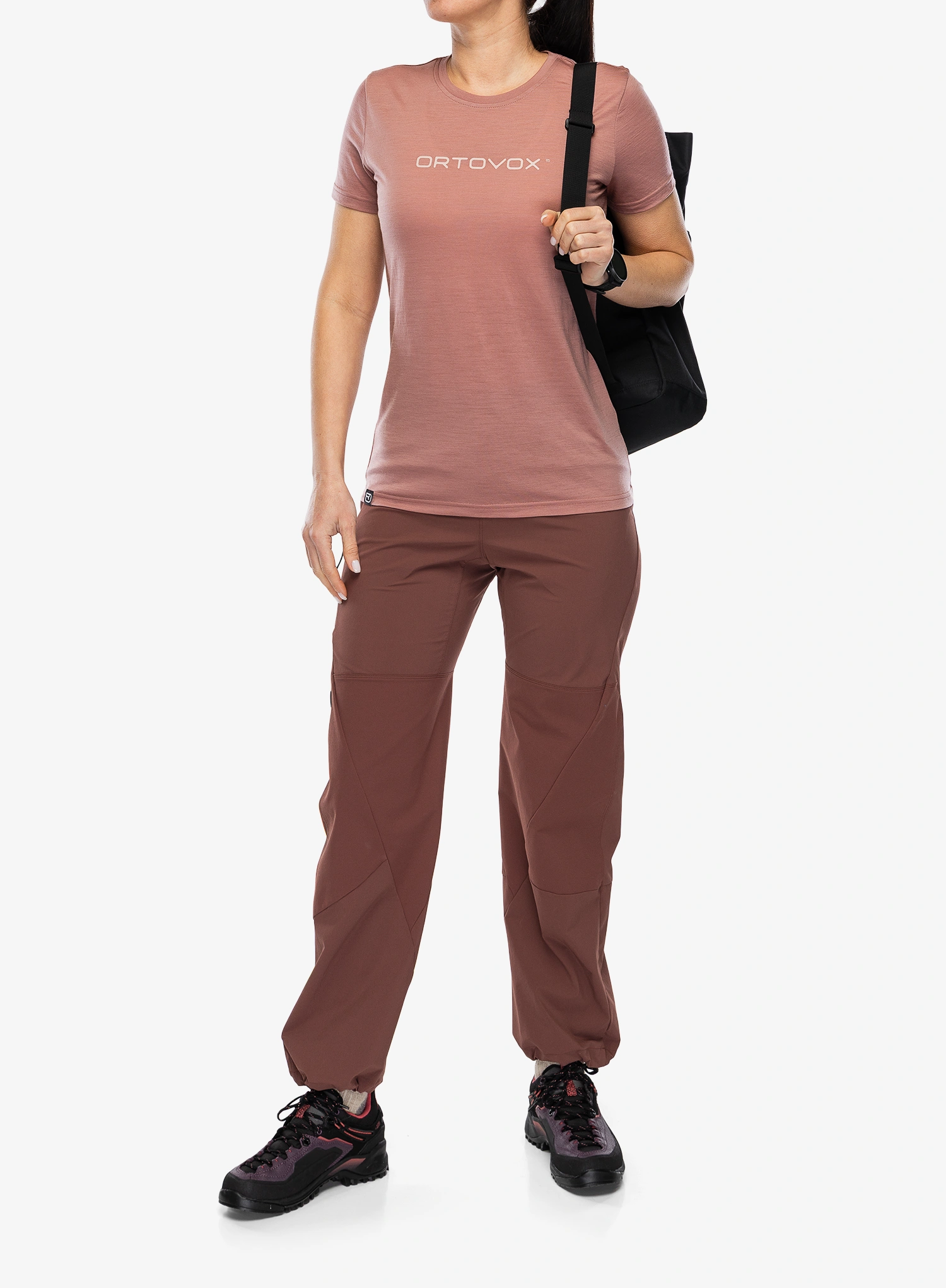 Ženska merino majica Ortovox 150 Cool Brand TS - dusk rose