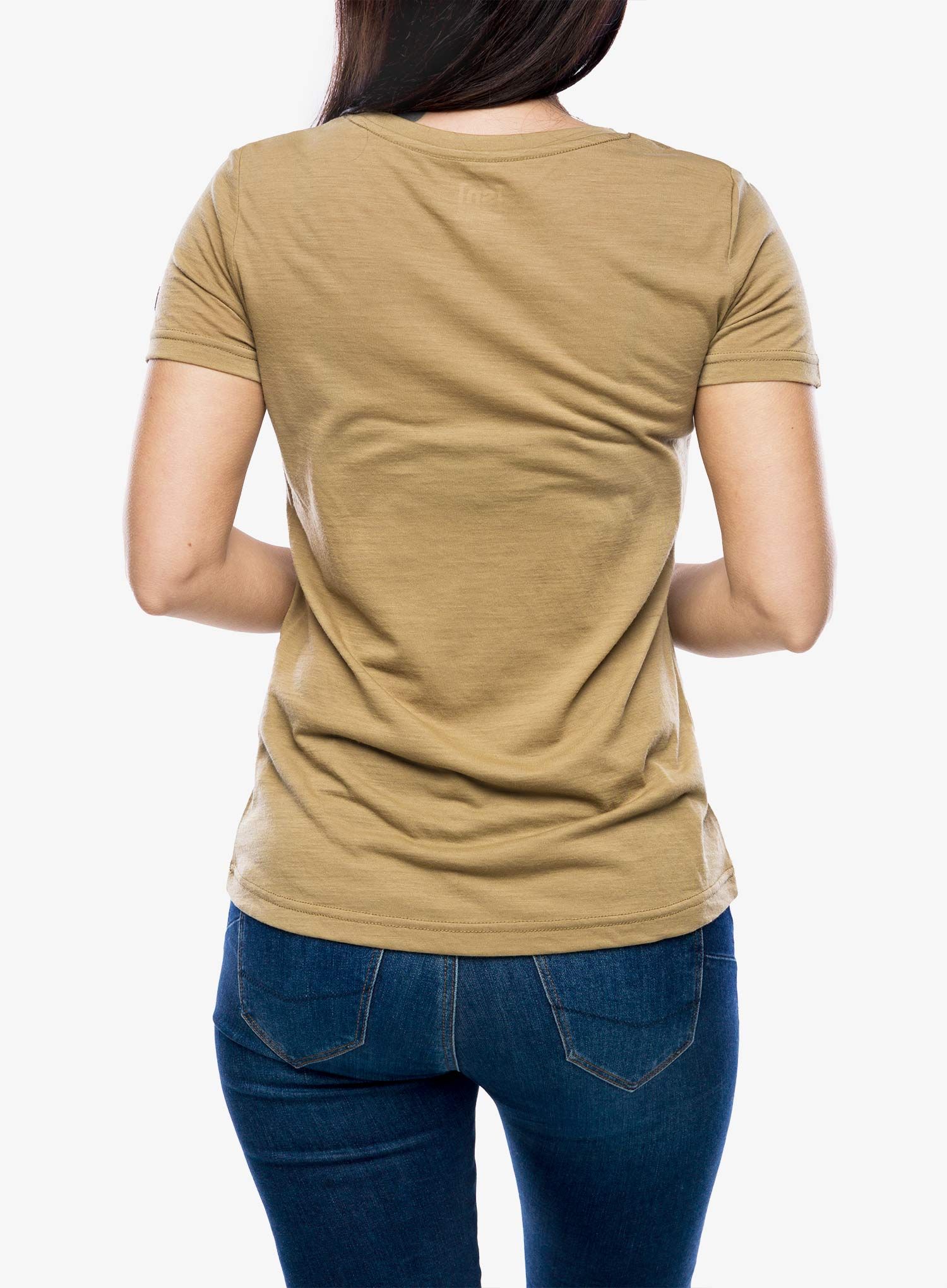 Ženska merino majica Super.natural Arabesque Tee - oak/copper