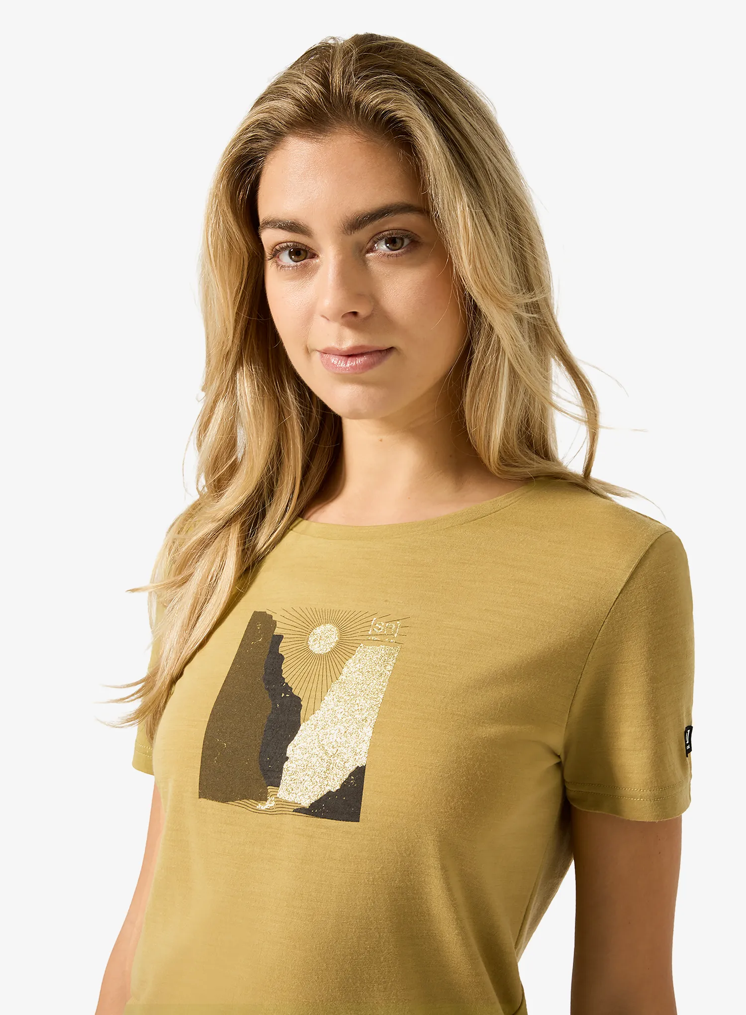 Ženska merino majica Super.natural Rio Grande Tee - sahara/various