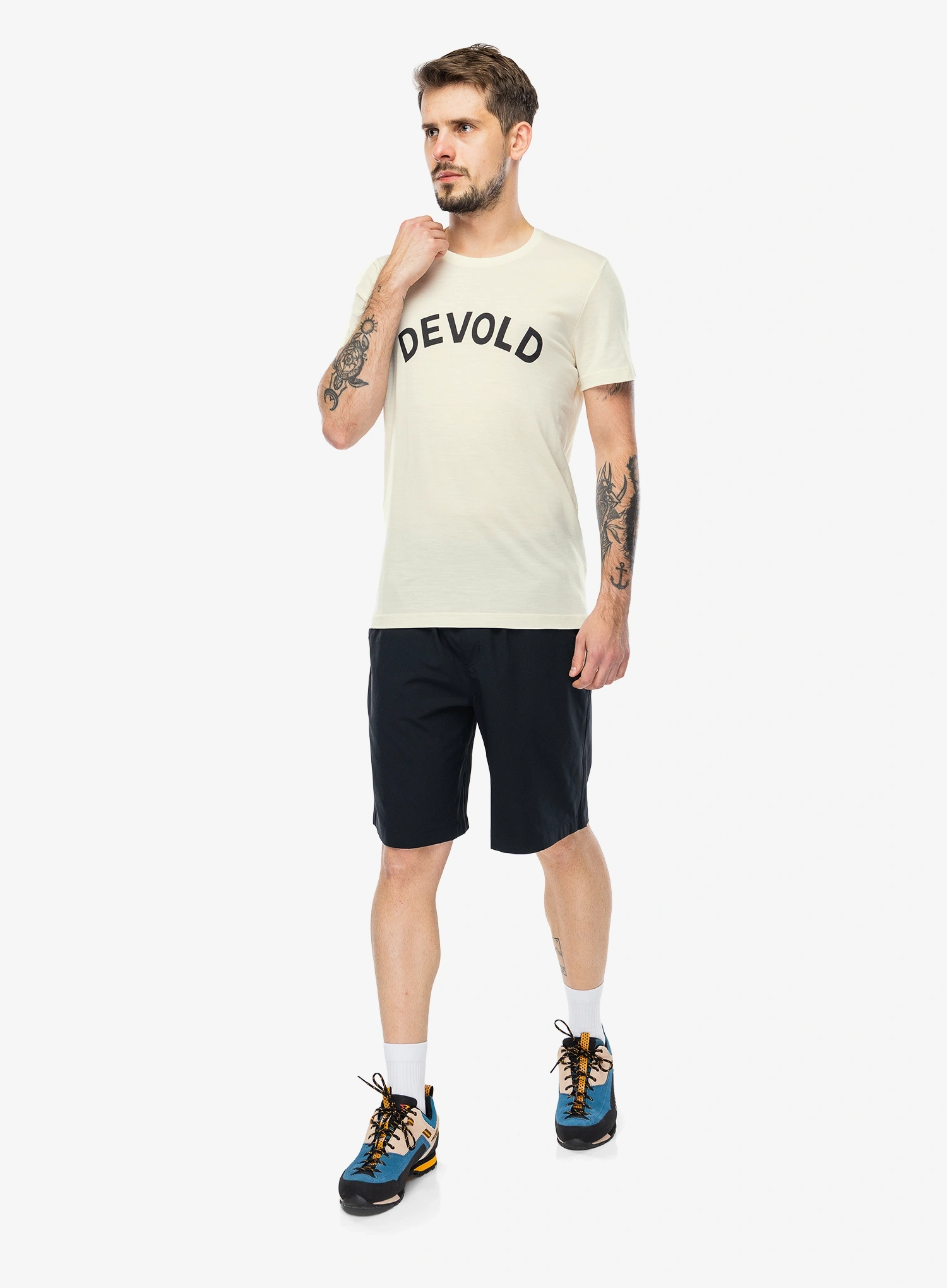 Merino majica Devold Classic Legacy Tee - white