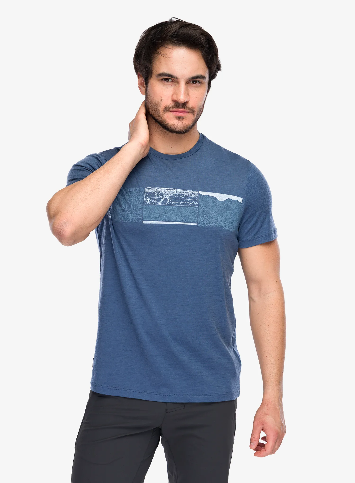 Merino majica Icebreaker Merino 150 Tech Lite SS Tee Elevation Line - dawn