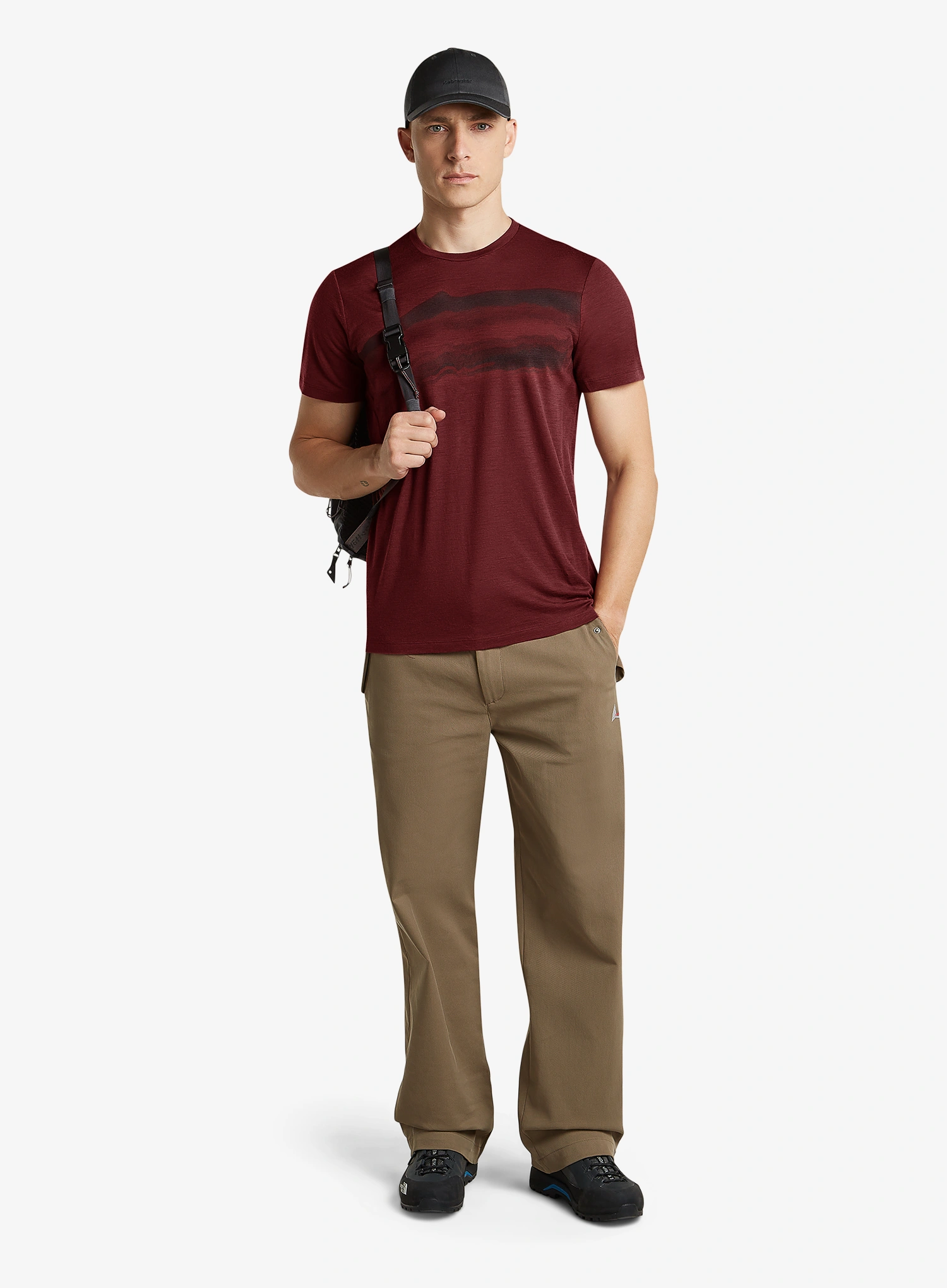 Merino majica Icebreaker Merino 150 Tech Lite SS Tee Getaway - port