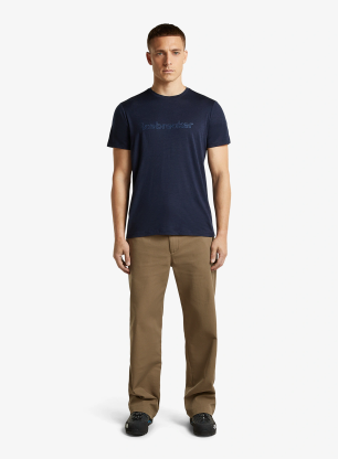 Merino majica Icebreaker Merino 150 Tech Lite SS Tee IB Stitchline - midnight navy