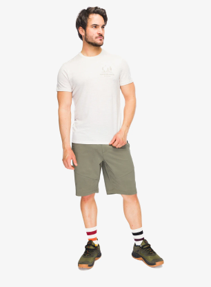 Merino majica Icebreaker Merino 150 Tech Lite SS Tee Peaceful Pass - ecru hthr