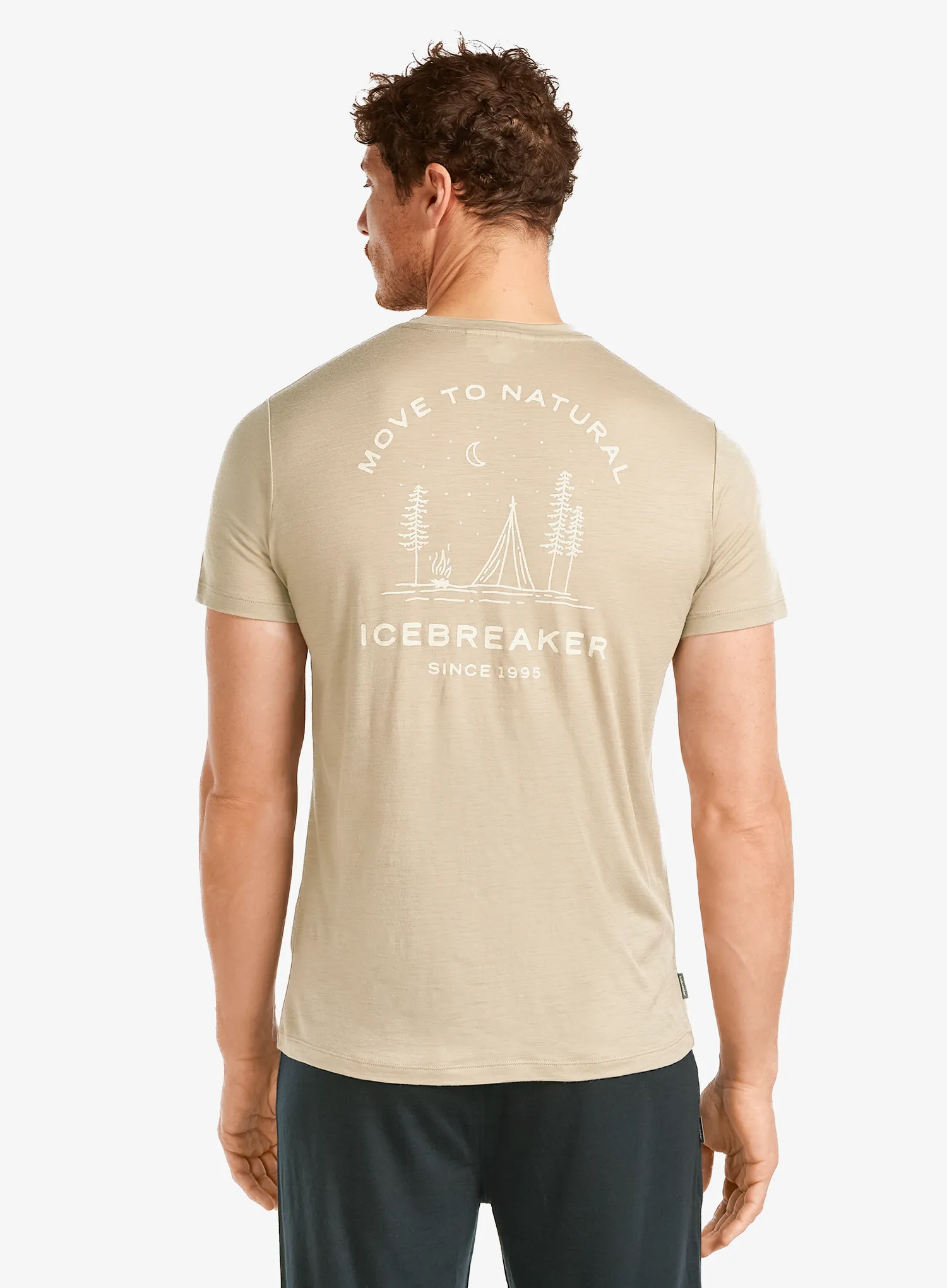 Merino majica Icebreaker Merino 150 Tech Lite SS Tee Peaceful Pass - flagstone