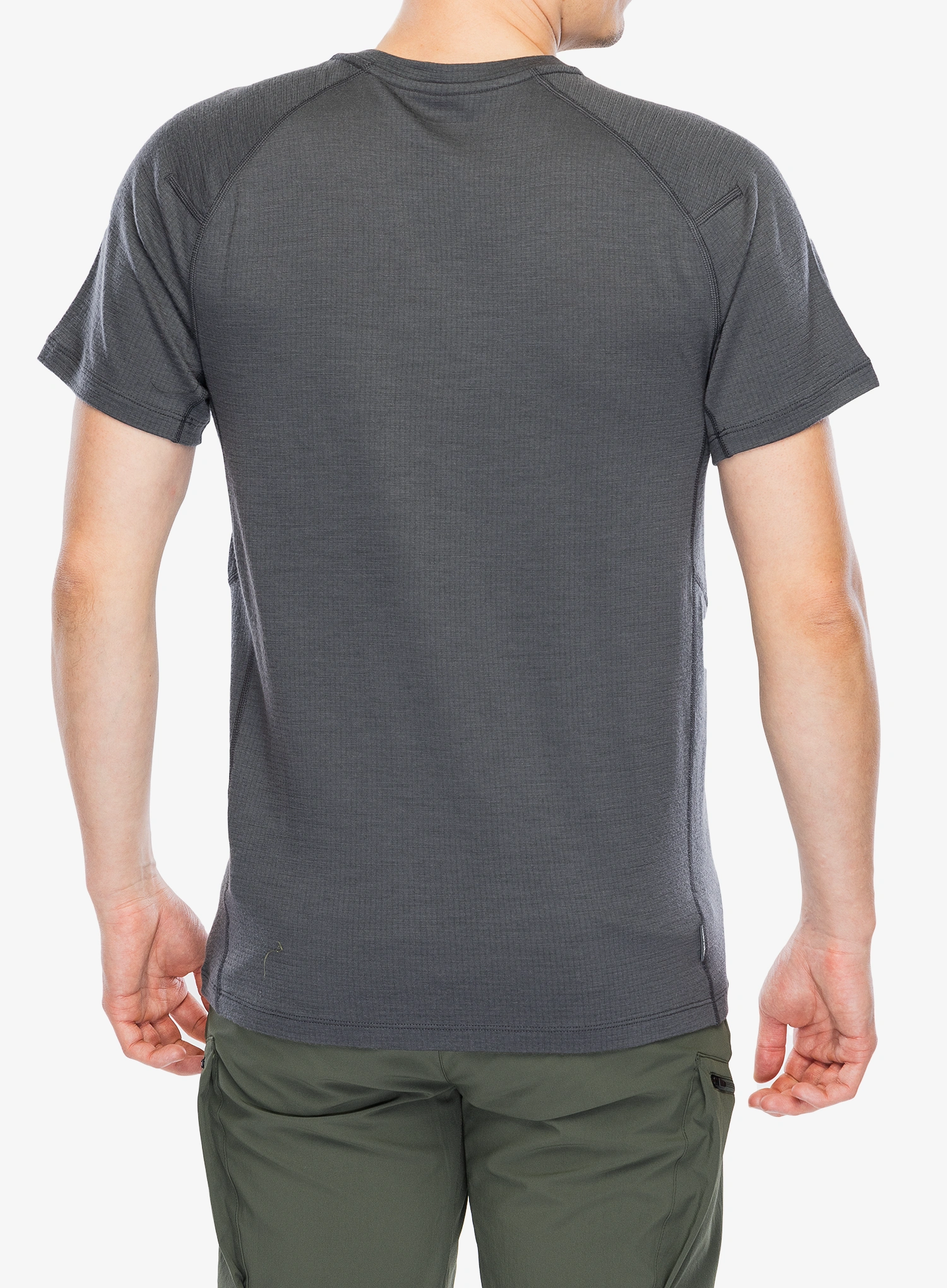 Merino majica Icebreaker Merino 200 Waffle Elevation SS Tee - obsidian