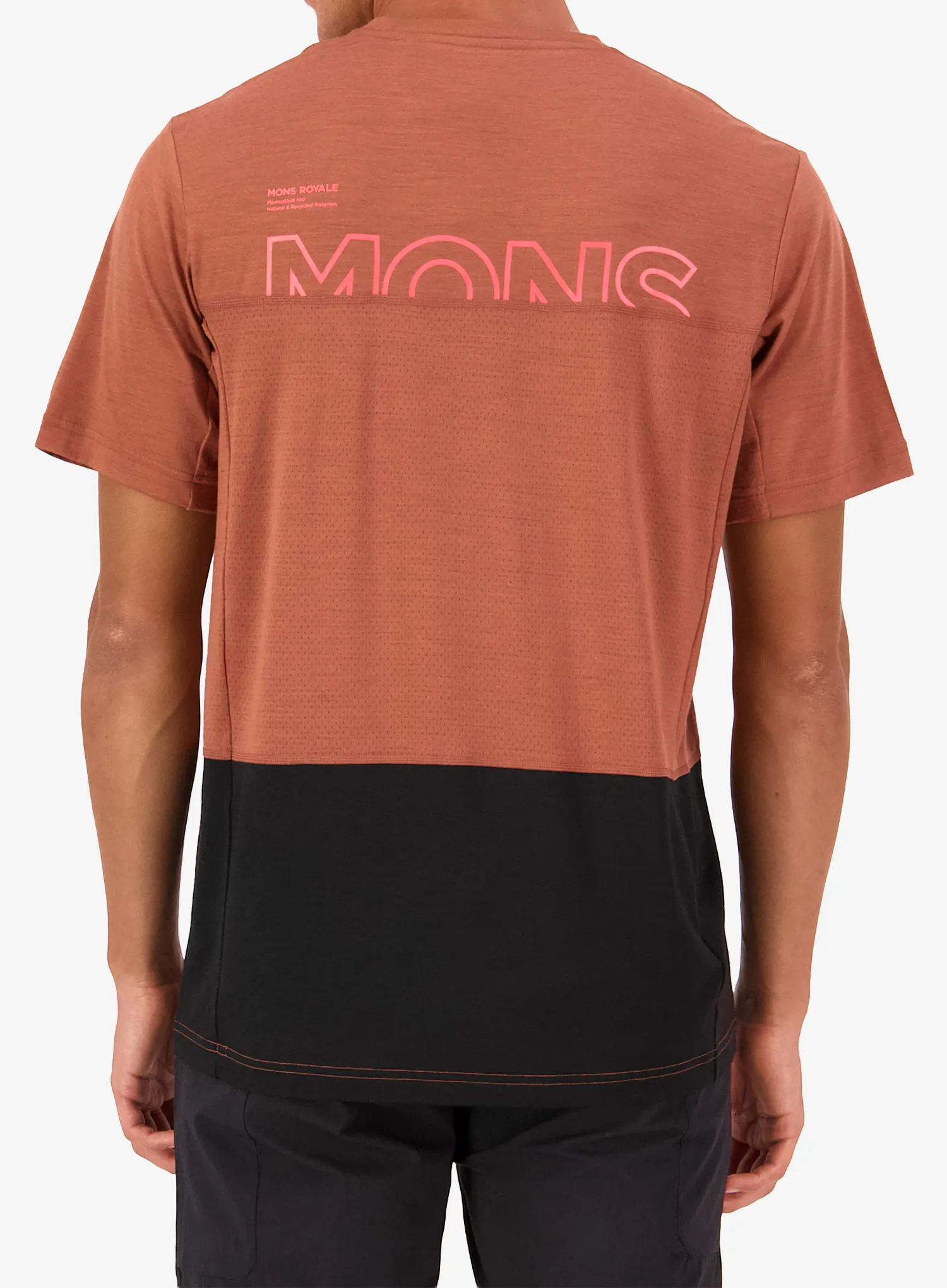 Merino majica Mons Royale Tarn Merino T-Shirt - cinnamon/black