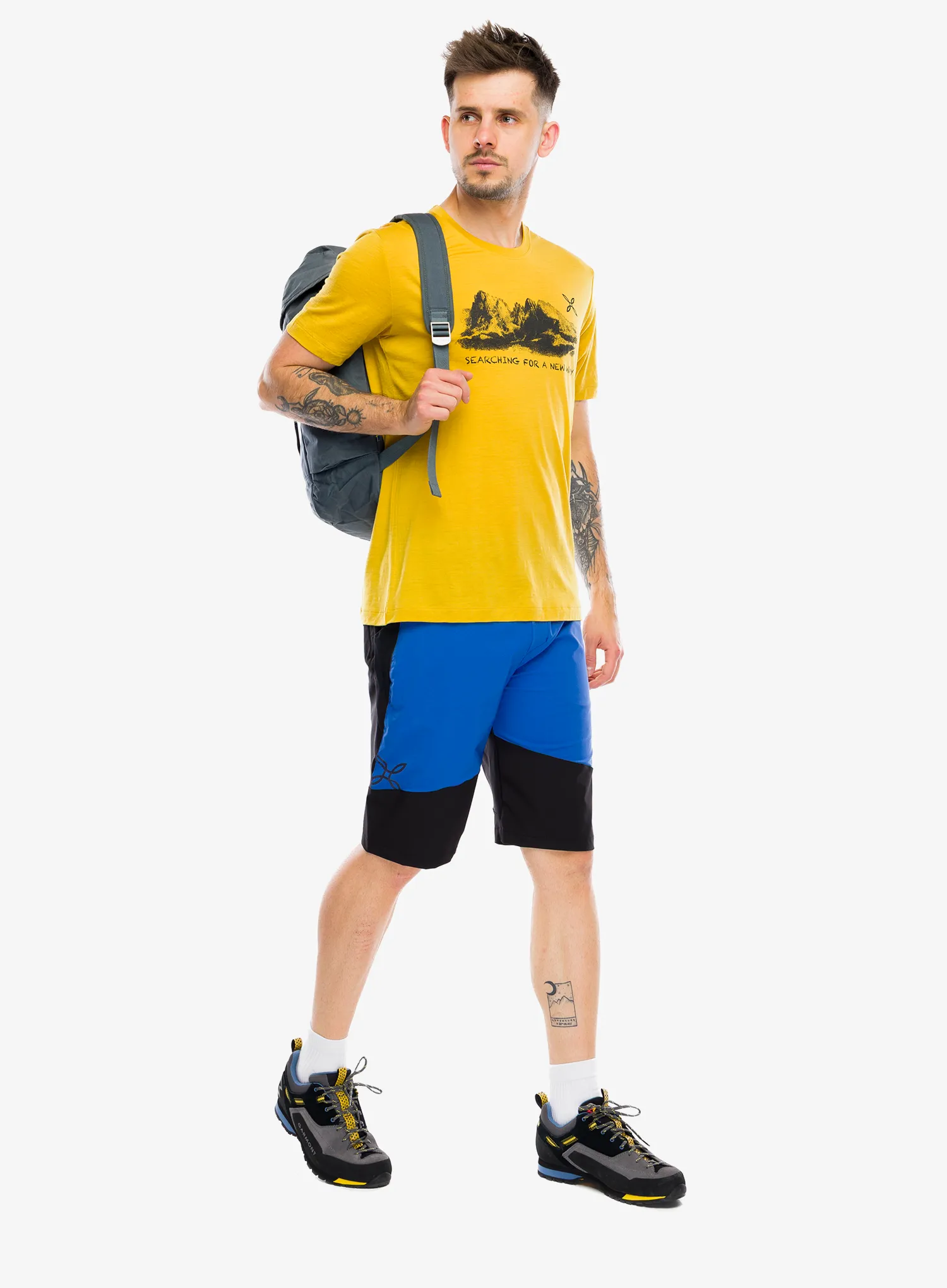 Merino majica Montura Peaks Merino T-Shirt - mustard