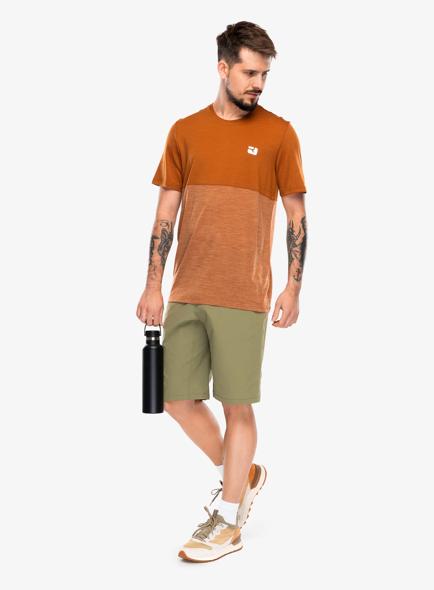 Merino majica Ortovox 150 Cool Logo TS - bristle brown