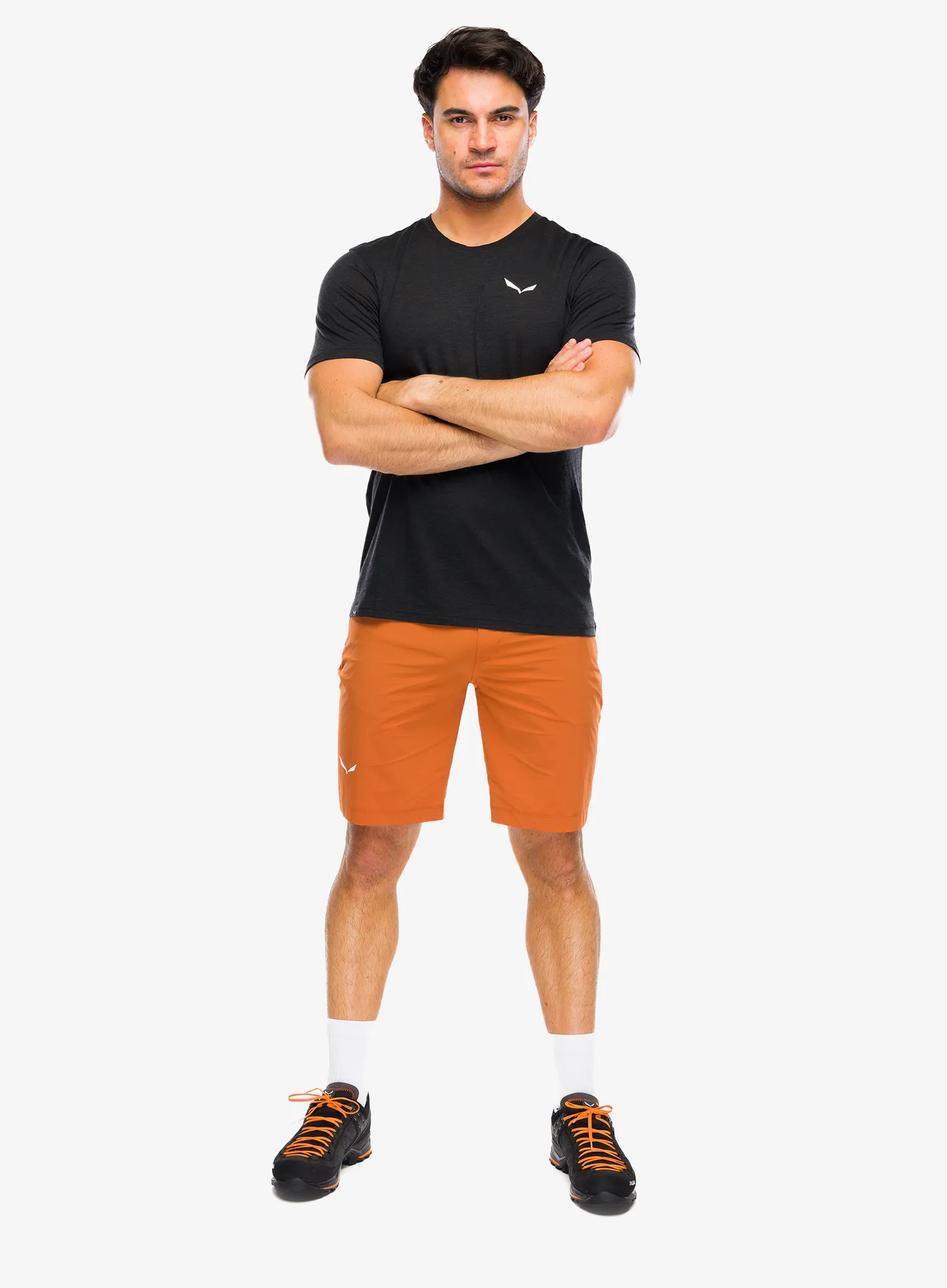 Merino majica Salewa Eagle Minilogo AM T-Shirt - black out