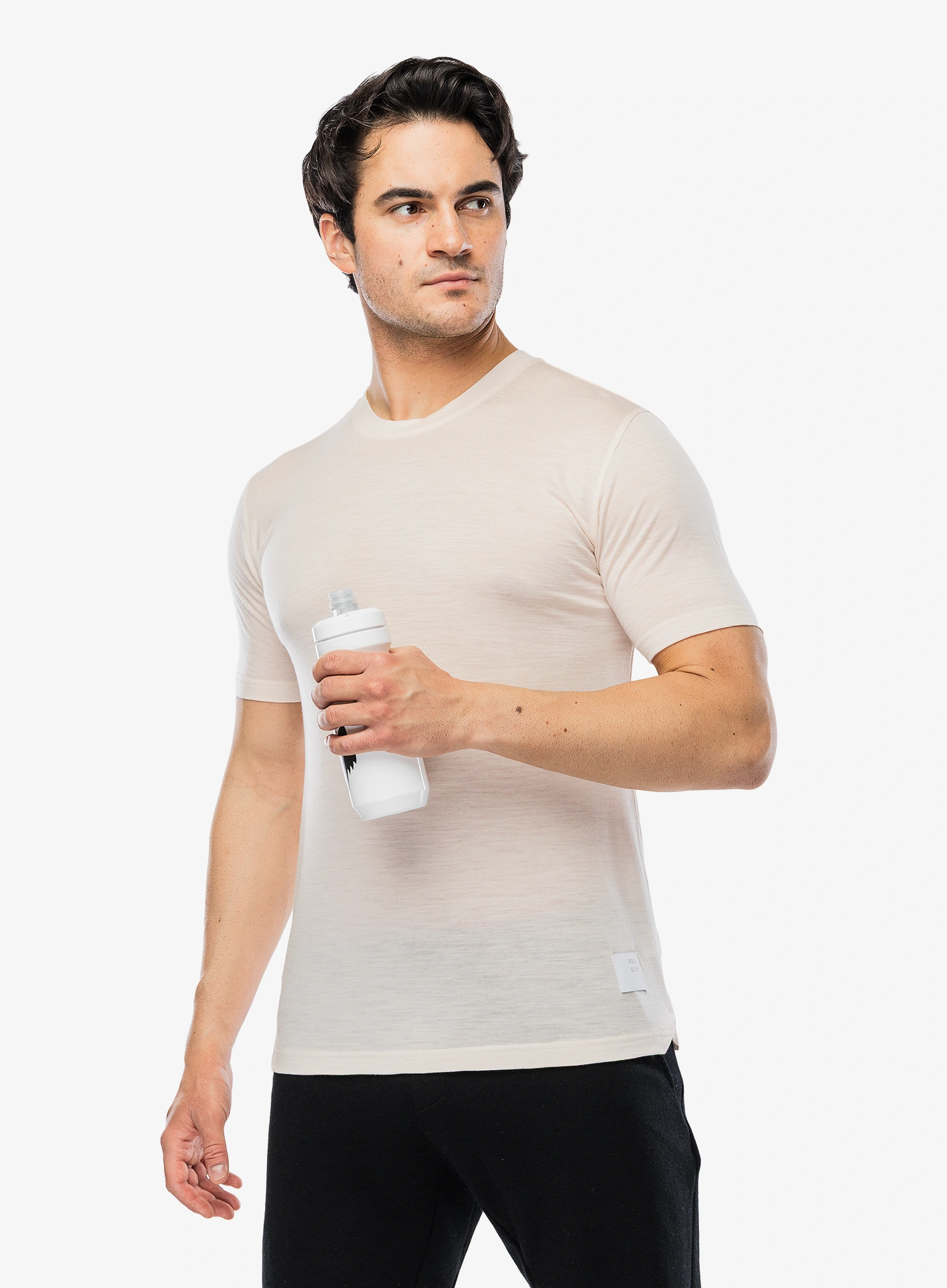 Merino majica Sensor Merino Lite Tee SS - mottled beige
