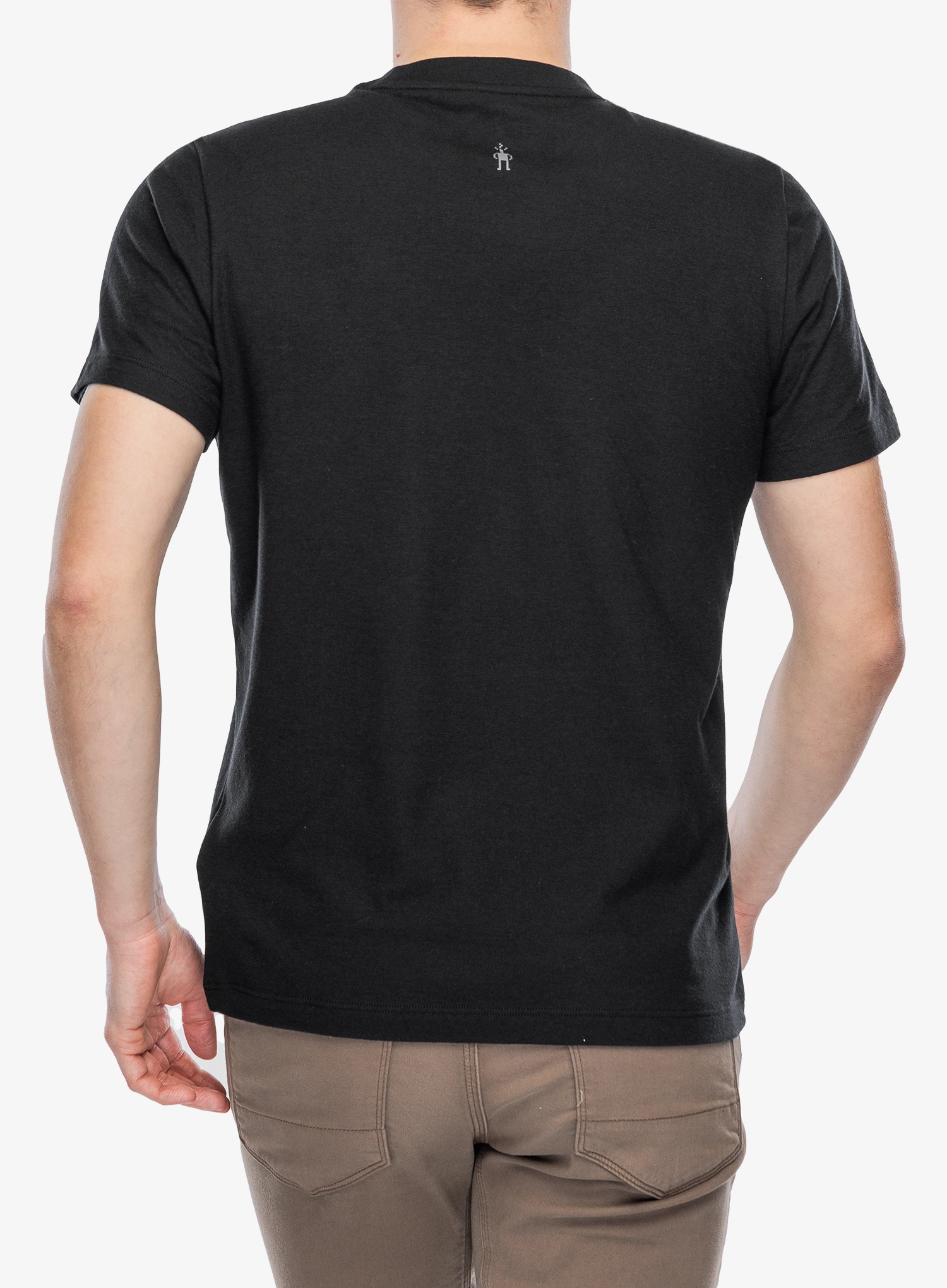 Merino majica Smartwool Mountain Horizon Short Sleeve Graphic Tee - black