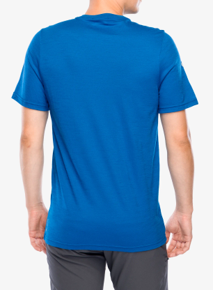 Merino majica Smartwool Peak Energy Active Short Sleeve Graphic Tee - nival blue