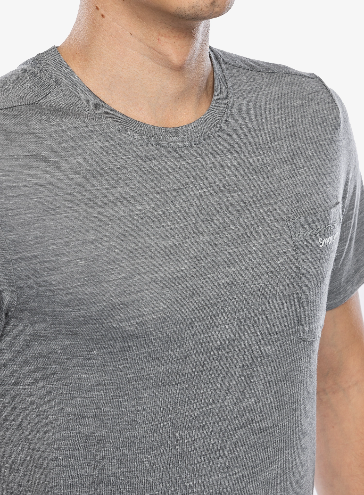Merino majica Smartwool Stag Stare Hemp Short Sleeve Graphic Tee - light gray heather